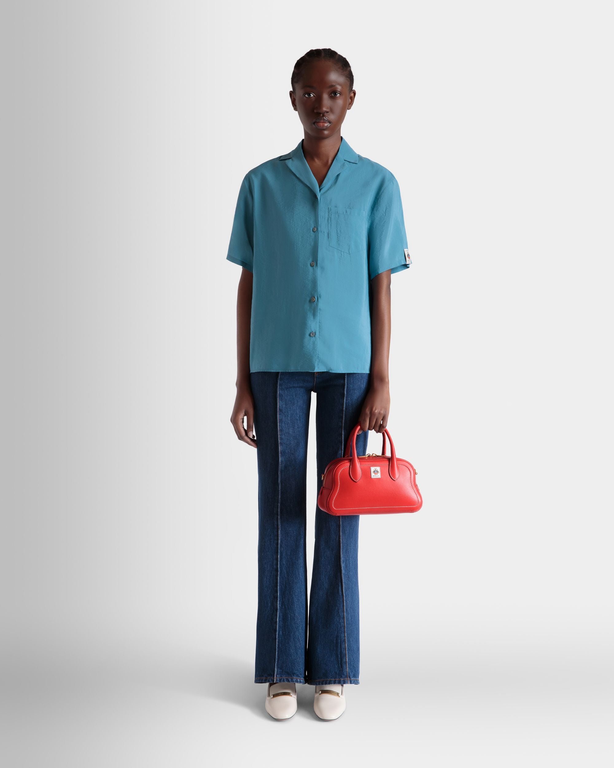 Unda Henkeltasche Aus Leder In Rot - Damen - Bally - 02