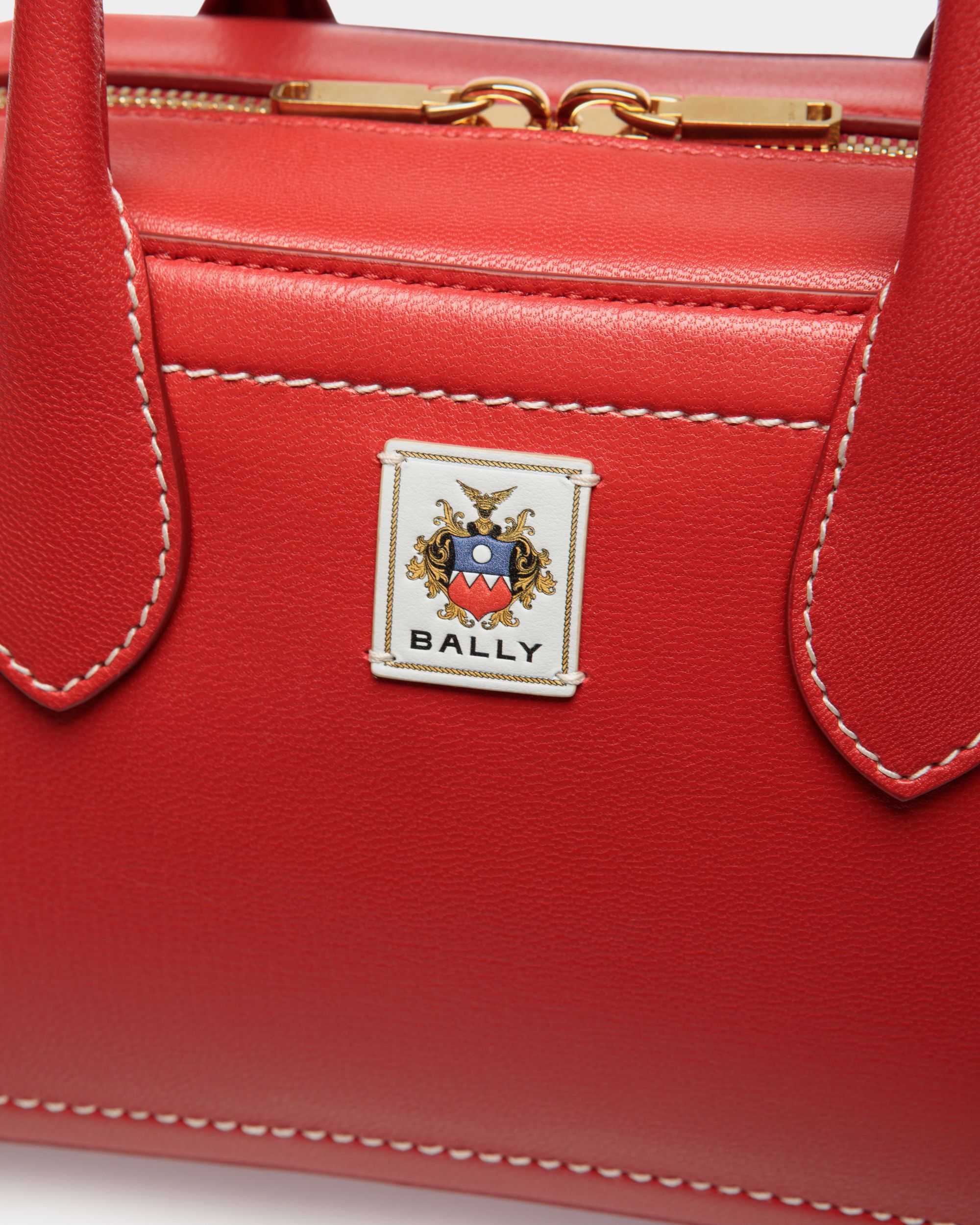 Unda Henkeltasche Aus Leder In Rot - Damen - Bally - 06