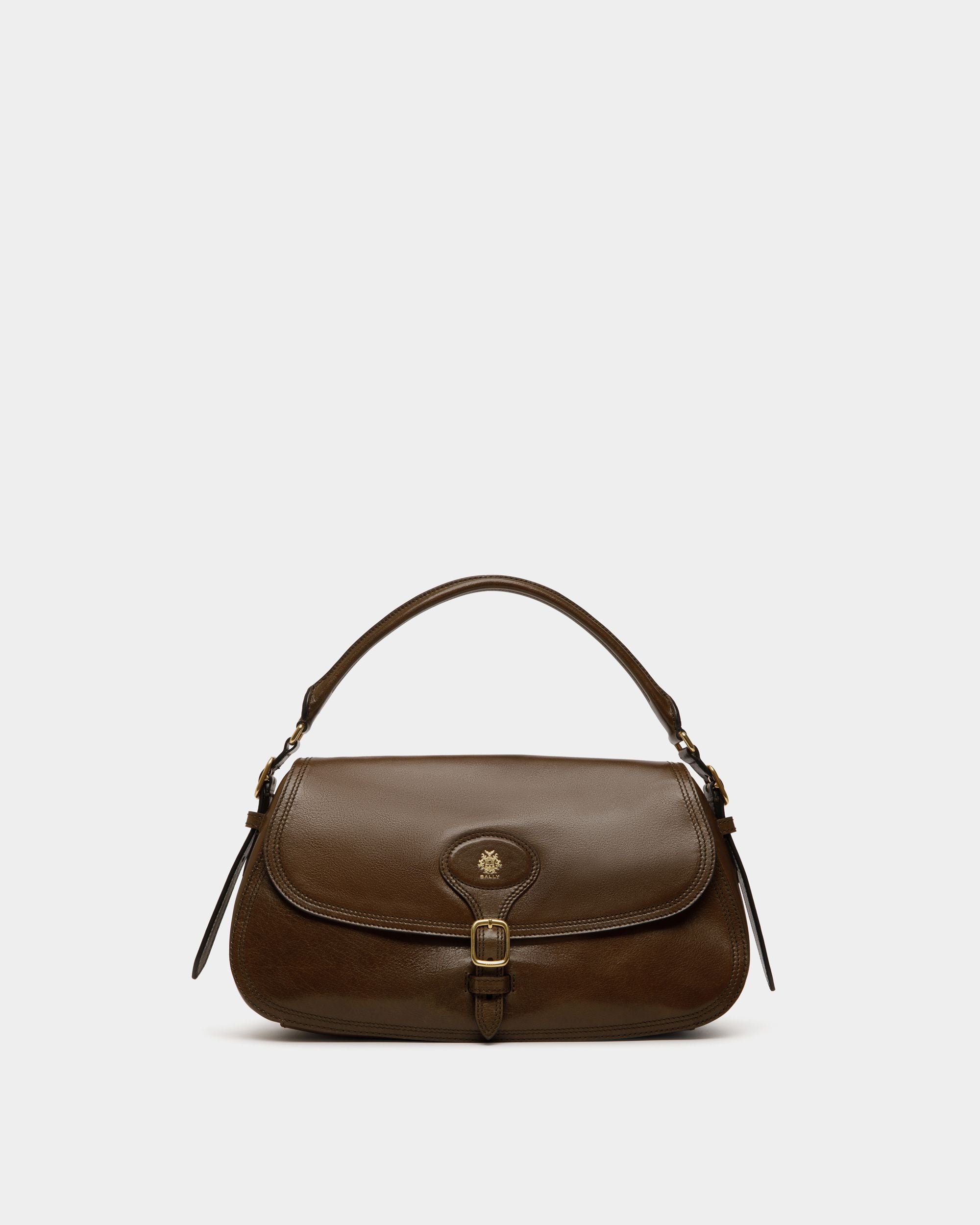Beckett Schultertasche Aus Leder In Marron Glacé - Damen - Bally - 01