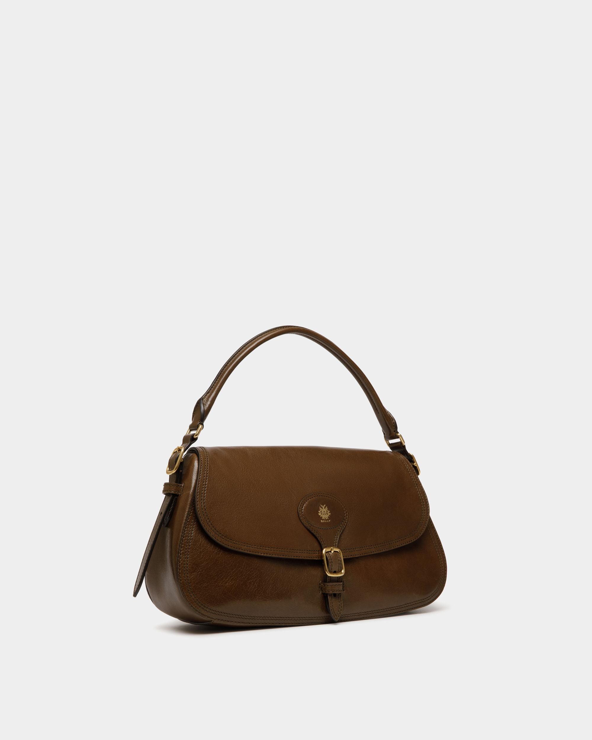 Beckett Schultertasche Aus Leder In Marron Glacé - Damen - Bally - 04