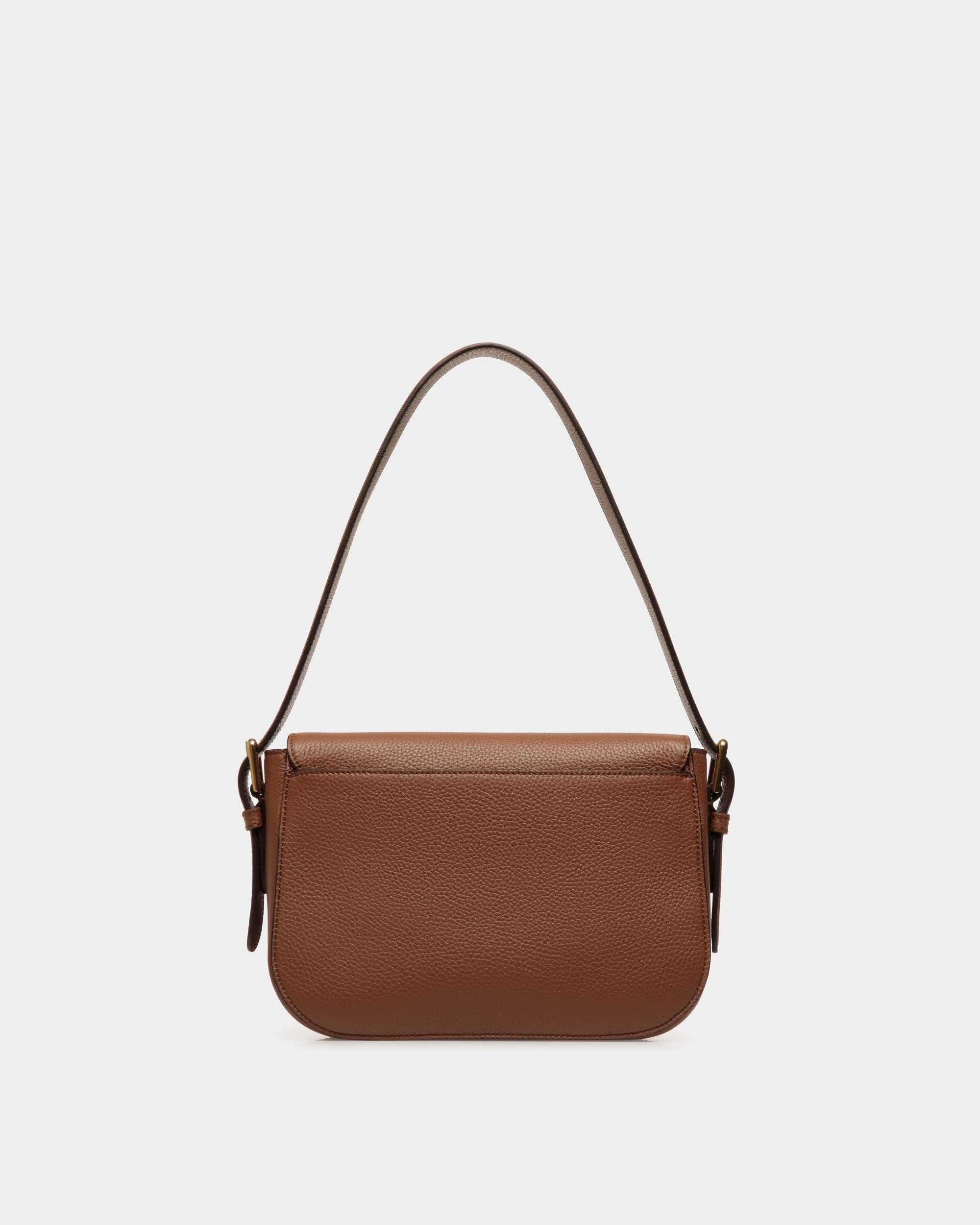 Lock Me Schultertasche Aus Genarbtem Leder In Braun - Damen - Bally - 03
