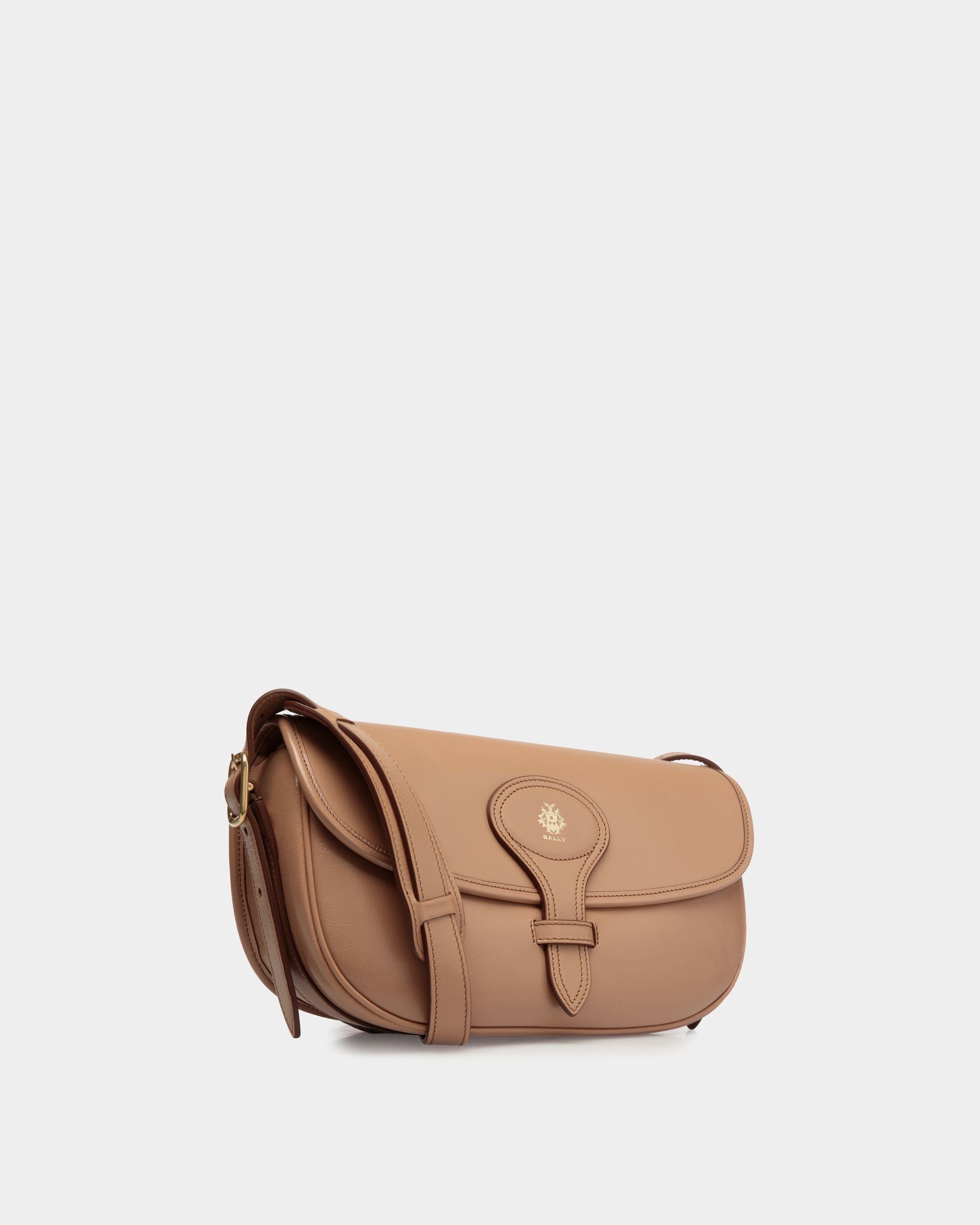 Beckett Umhängetasche Aus Leder In Praline Beige - Damen - Bally - 04