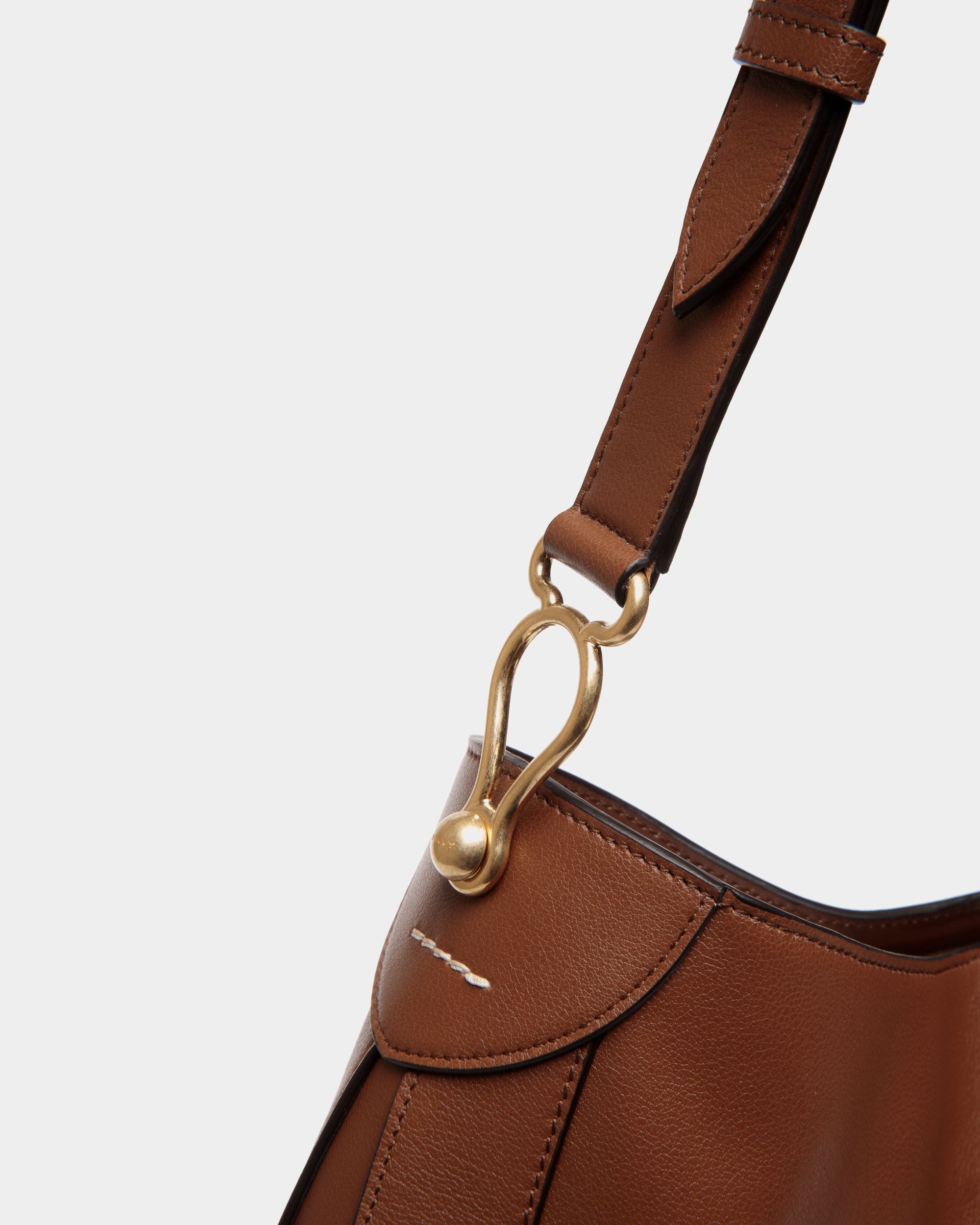 Hobo-Tasche Lune Aus Leder In Braun - Damen - Bally - 04
