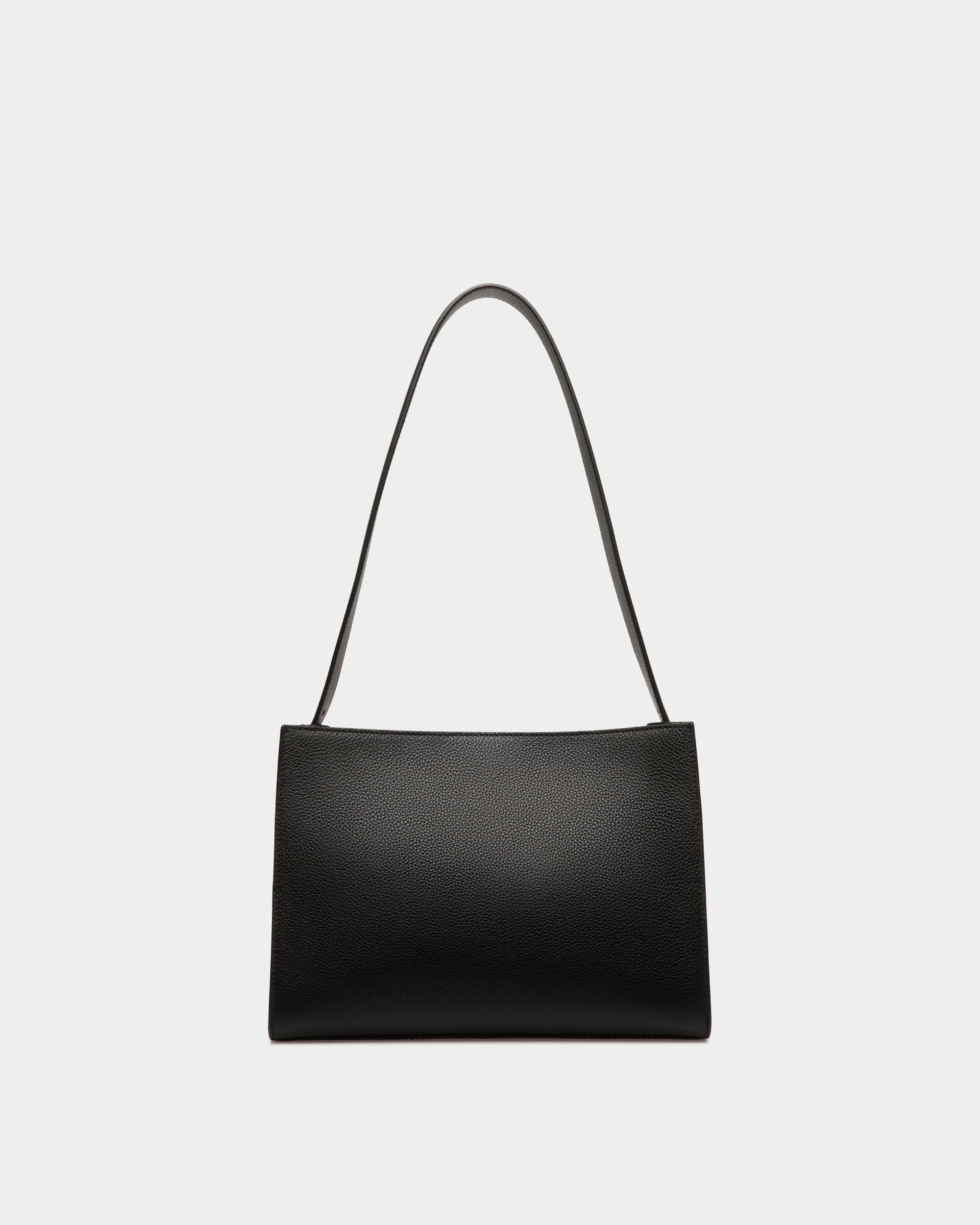 Lock Me Schultertasche Aus Genarbtem Leder In Schwarz - Damen - Bally - 03