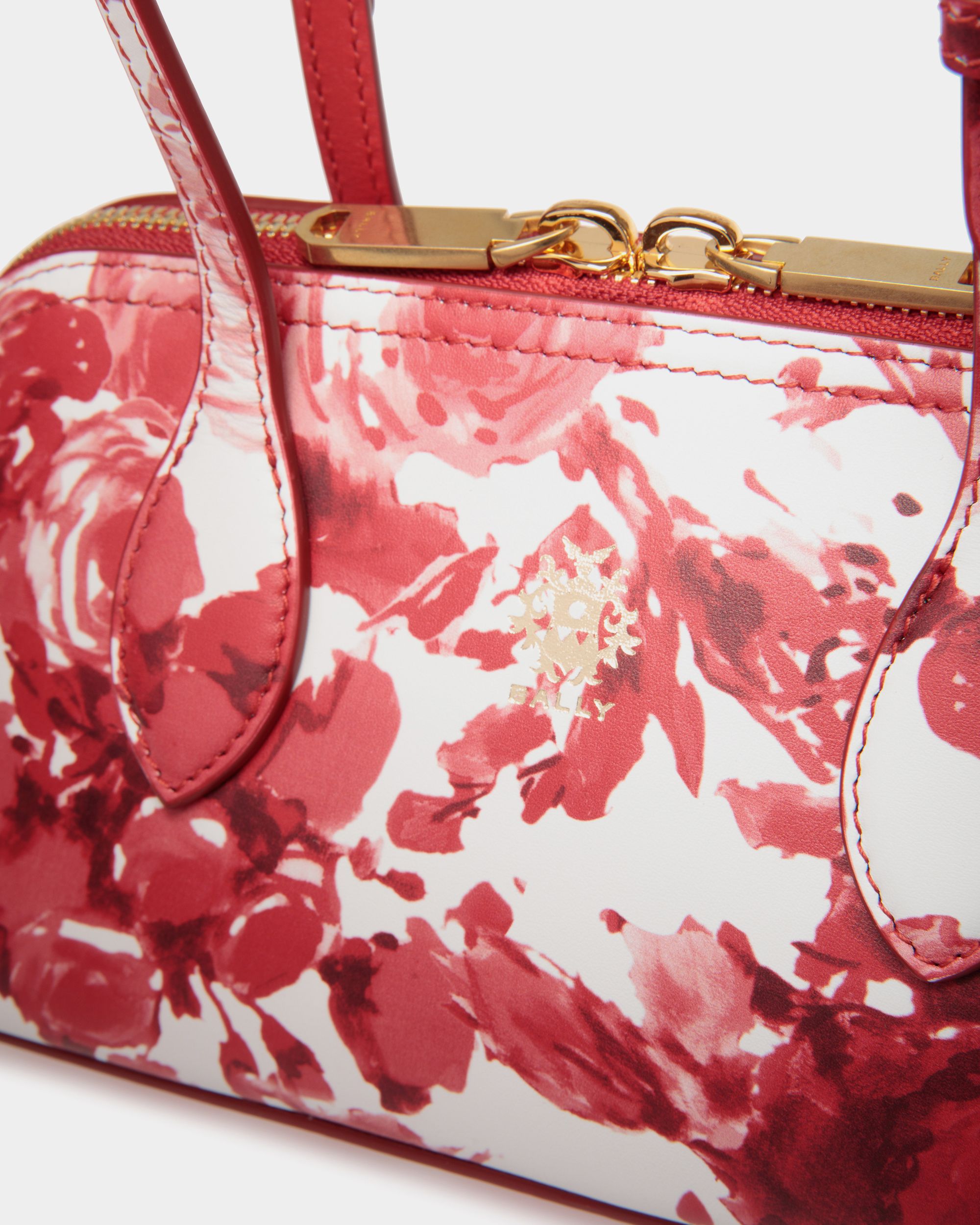 Ray Minitasche Aus Leder Mit Rosengarten-Print - Damen - Bally - 04