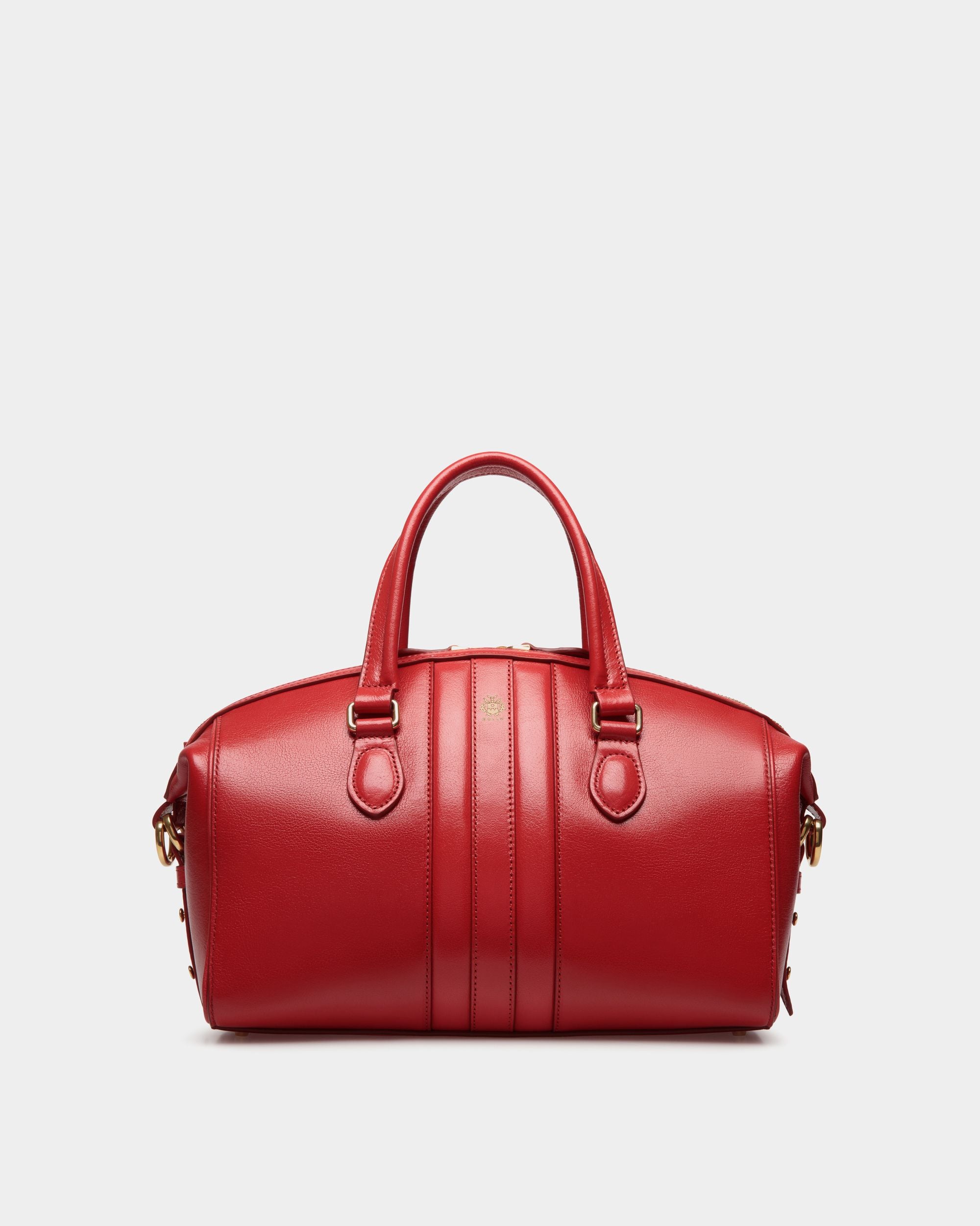 Beckett Top Handle Bag In Red Leather - Damen - Bally - 01