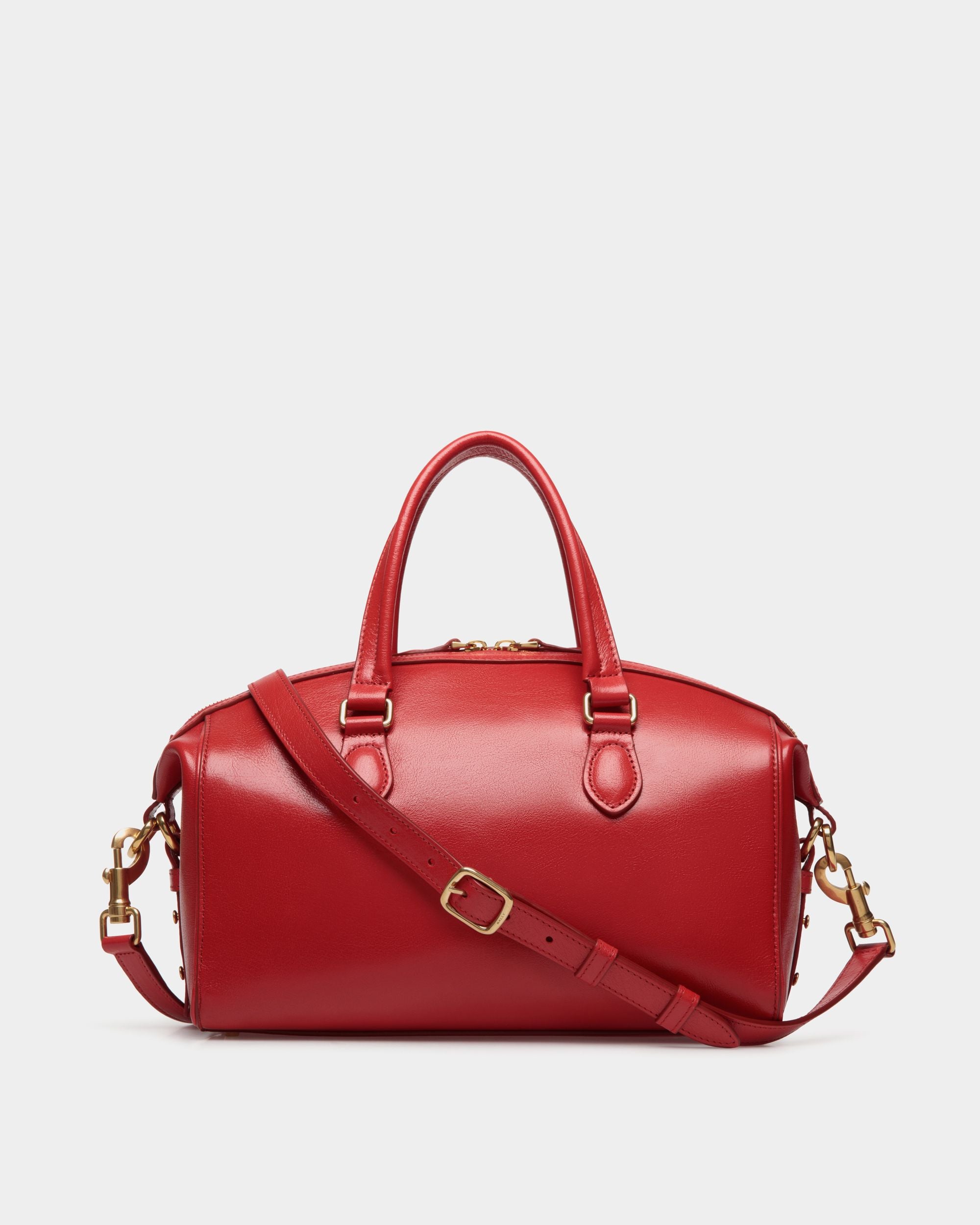 Beckett Top Handle Bag In Red Leather - Damen - Bally - 03