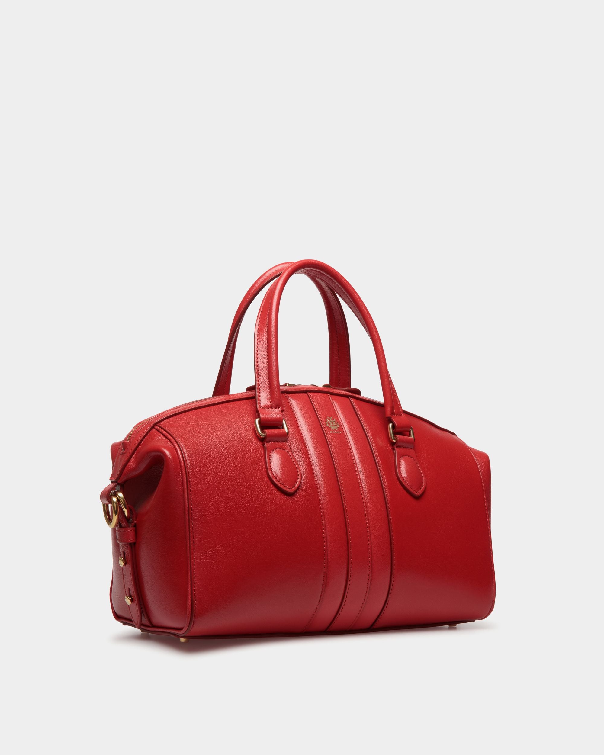 Beckett Top Handle Bag In Red Leather - Damen - Bally - 04