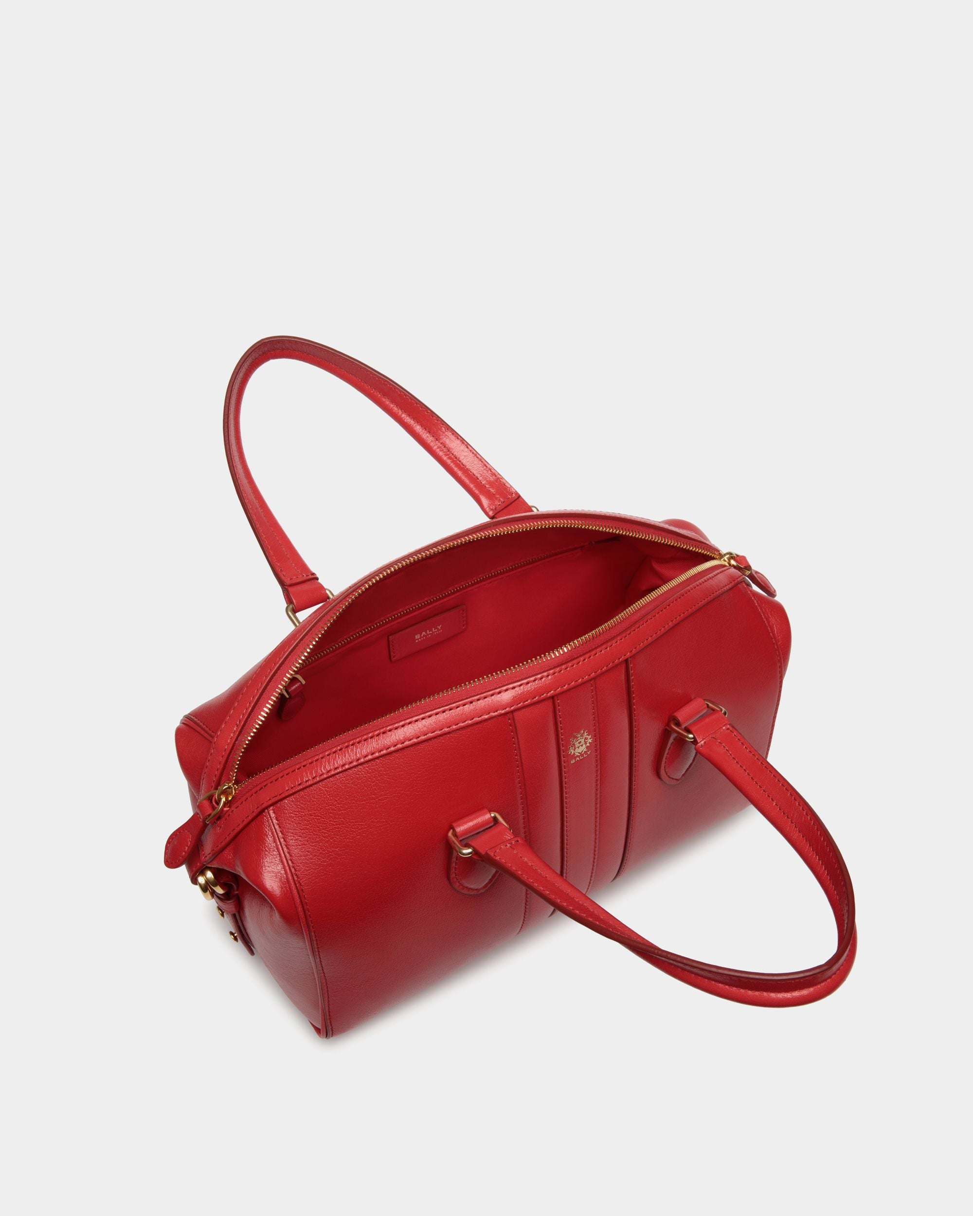 Beckett Top Handle Bag In Red Leather - Damen - Bally - 05