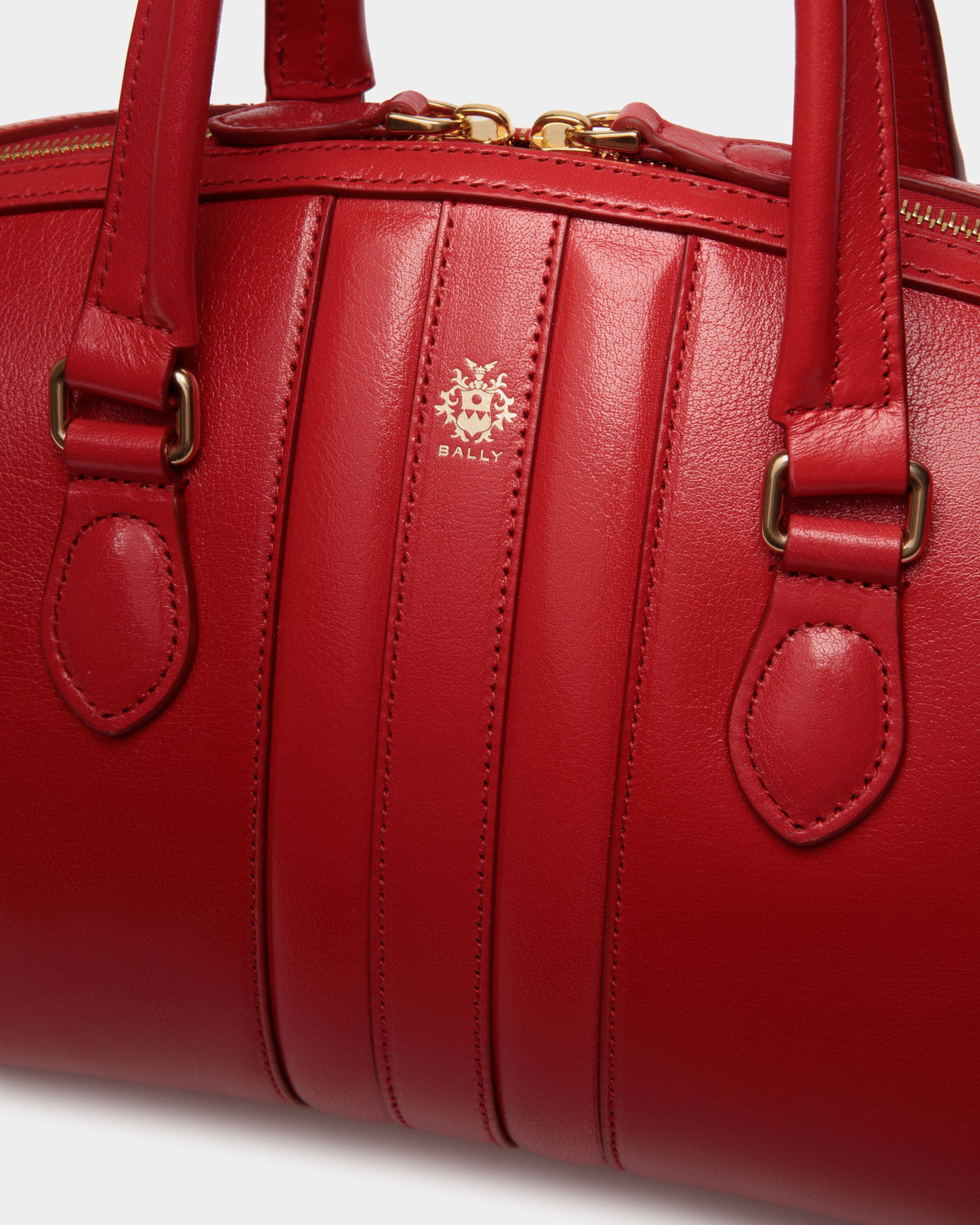 Beckett Top Handle Bag In Red Leather - Damen - Bally - 06