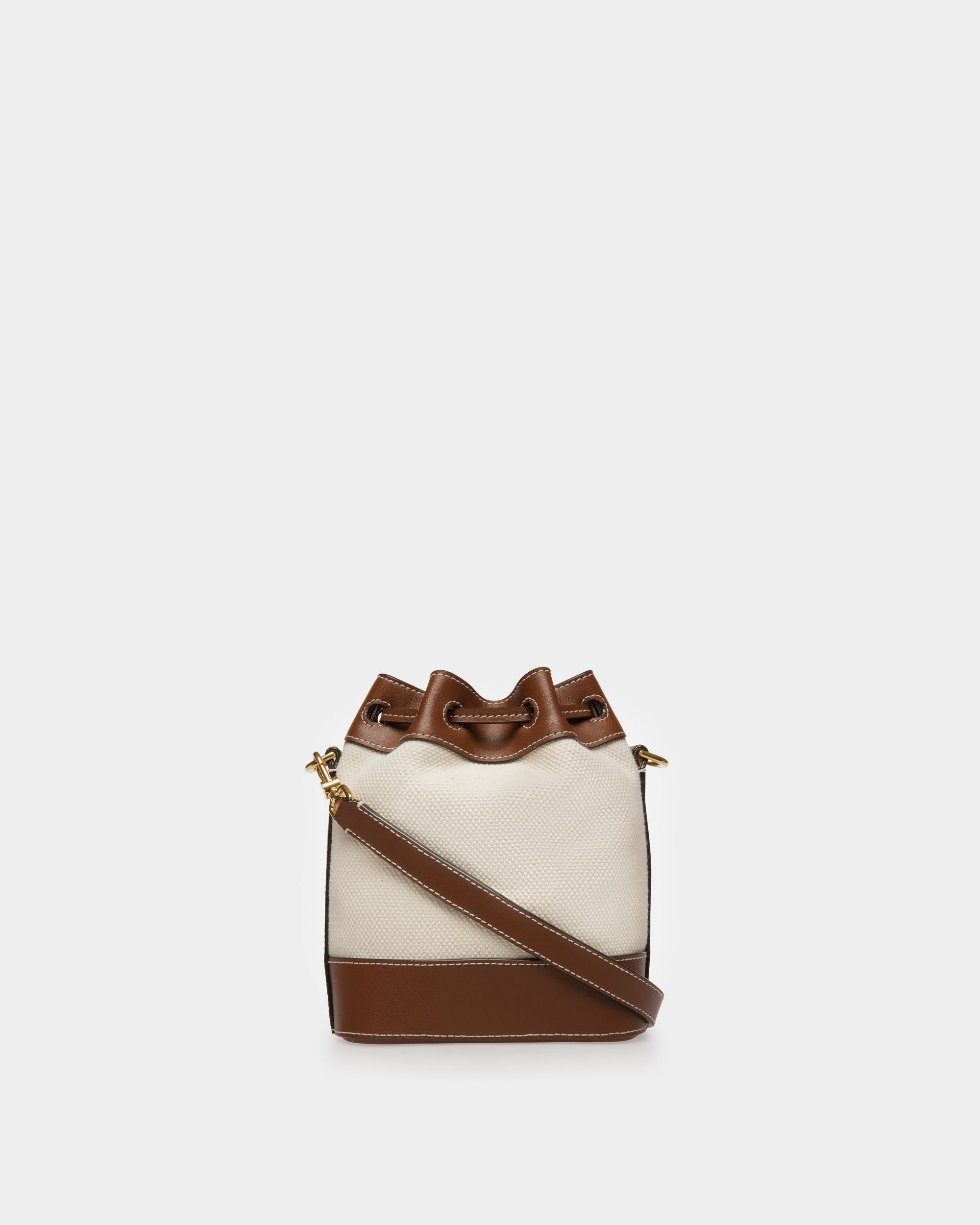 Cleoh Beuteltasche Aus Stoff In Natur Und Braun - Damen - Bally - 03