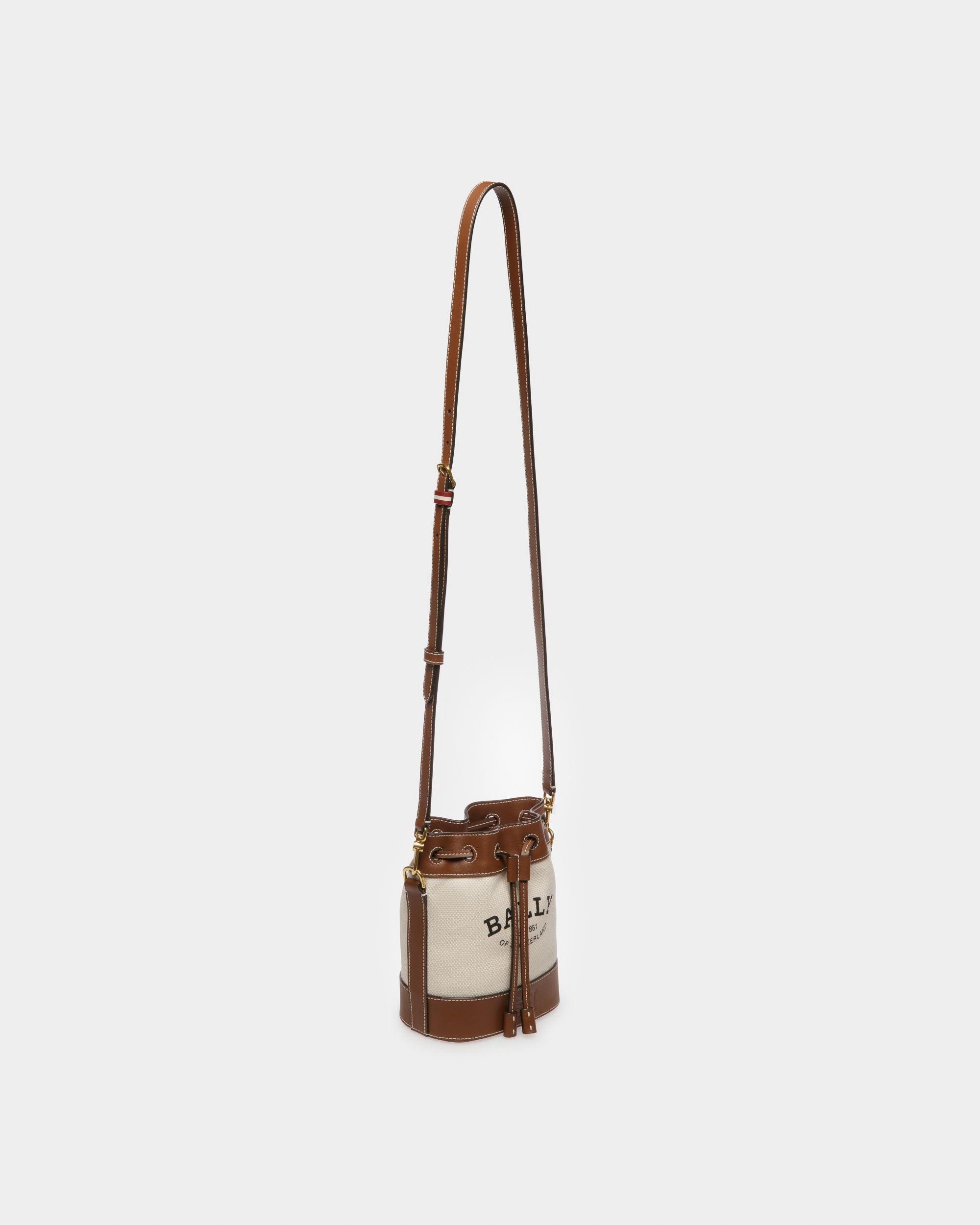 Cleoh Beuteltasche Aus Stoff In Natur Und Braun - Damen - Bally - 07