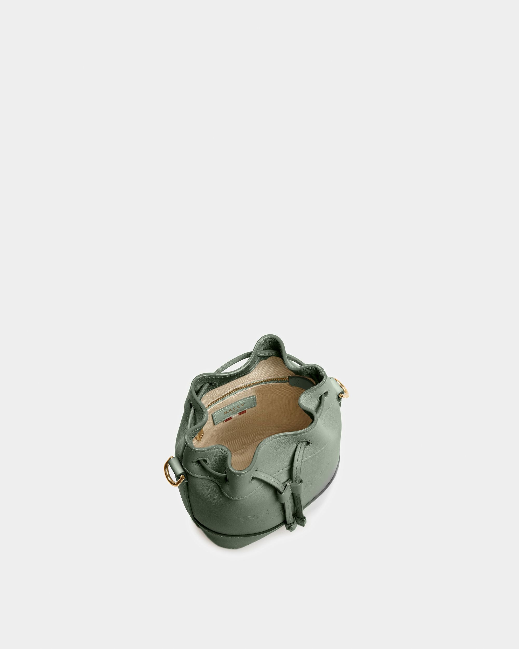 Cleoh Beuteltasche Aus Leder In Salbei - Damen - Bally - 03