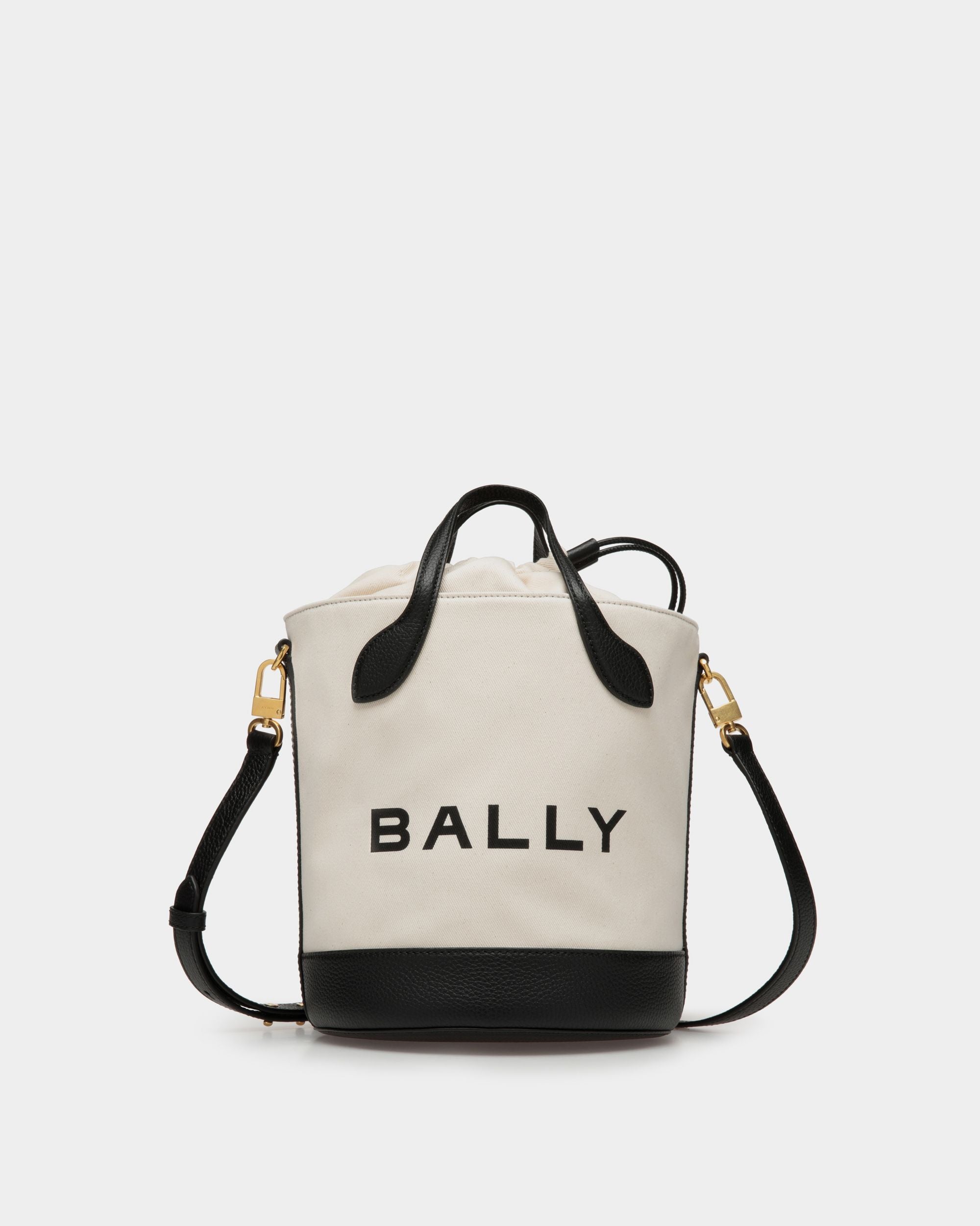 Bar Beuteltasche Aus Stoff in Natur und Schwarz - Damen - Bally - 01