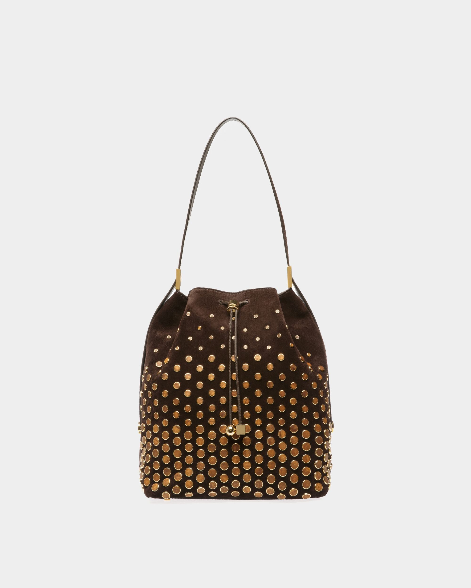 Block Beuteltasche Aus Braunem Leder - Damen - Bally - 01