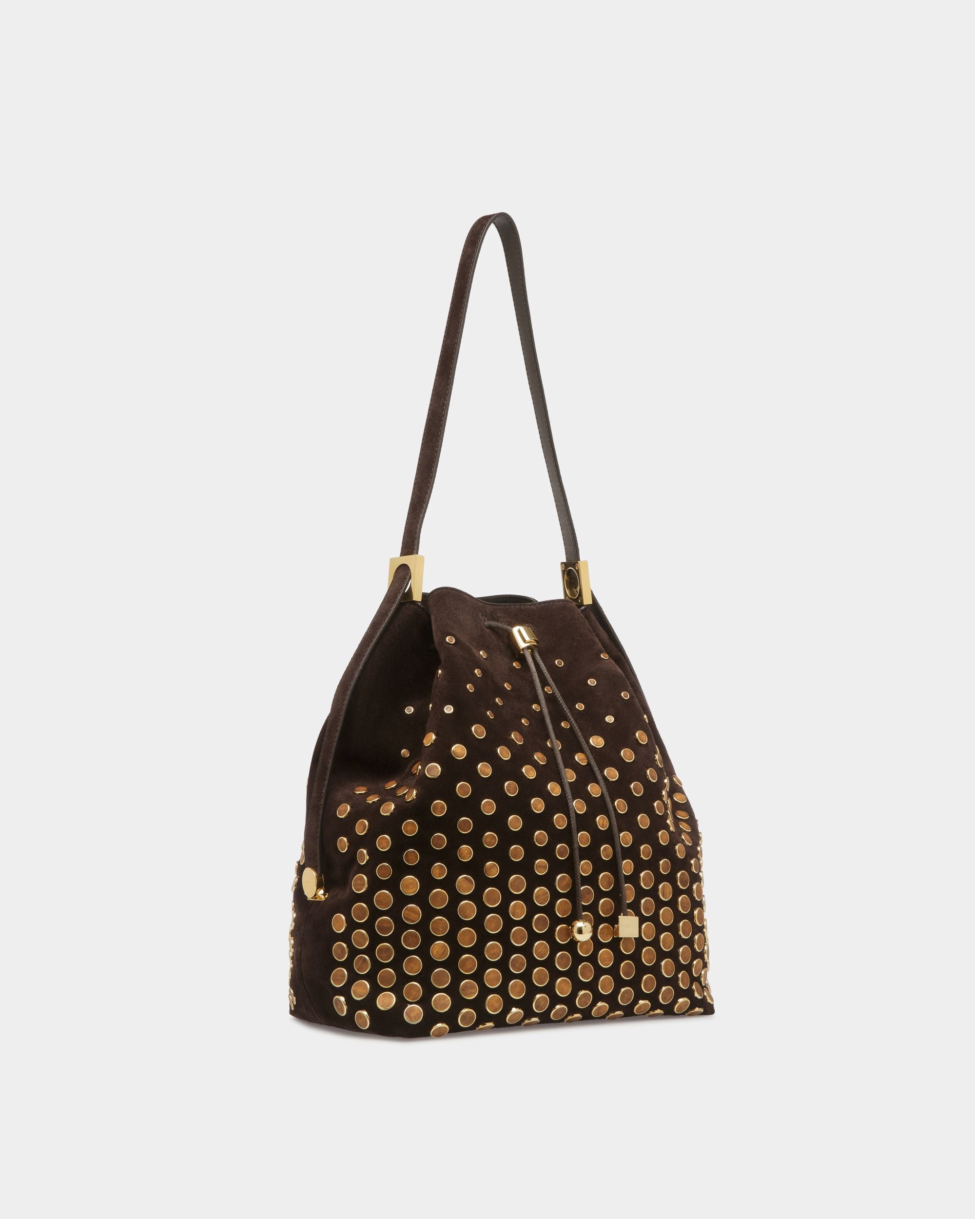 Block Beuteltasche Aus Braunem Leder - Damen - Bally - 03