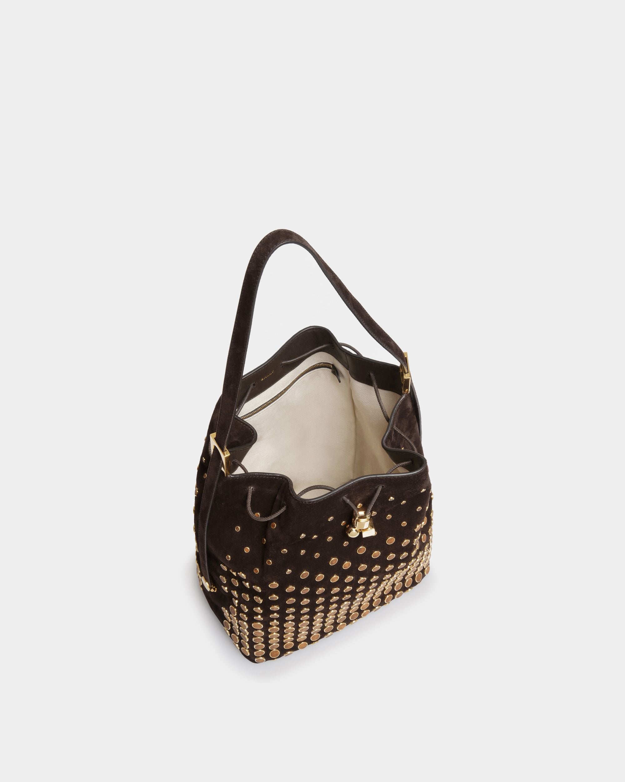 Block Beuteltasche Aus Braunem Leder - Damen - Bally - 04