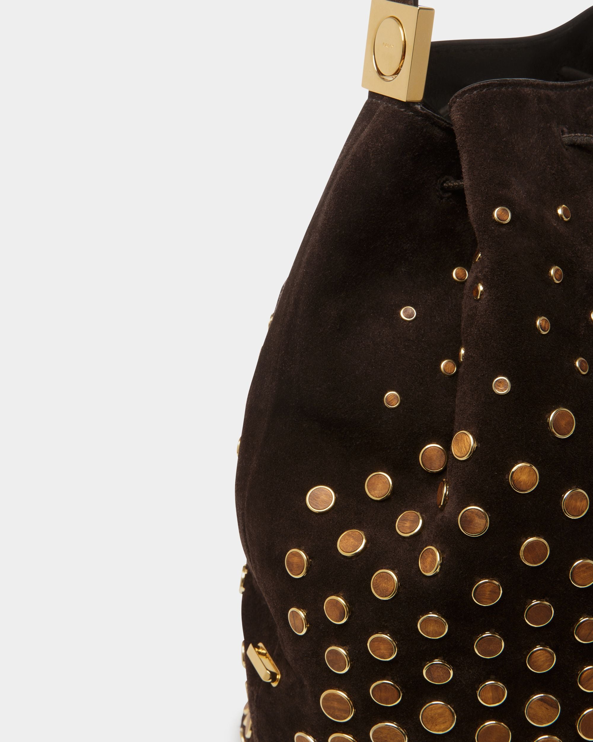 Block Beuteltasche Aus Braunem Leder - Damen - Bally - 05