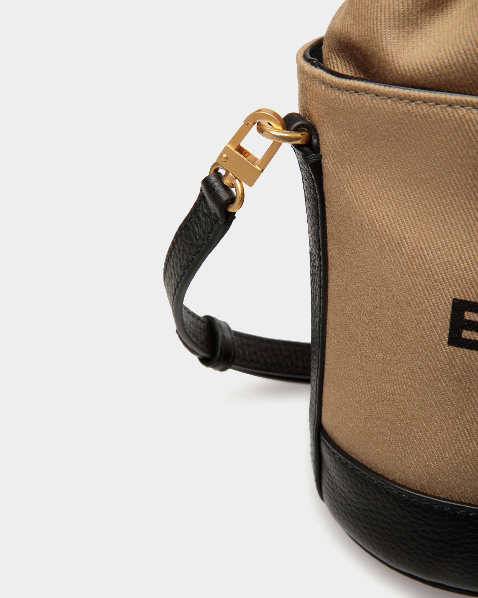 Bar Mini-Beuteltasche Aus Canvas In Sand Und Leder In Braun - Damen - Bally - 05