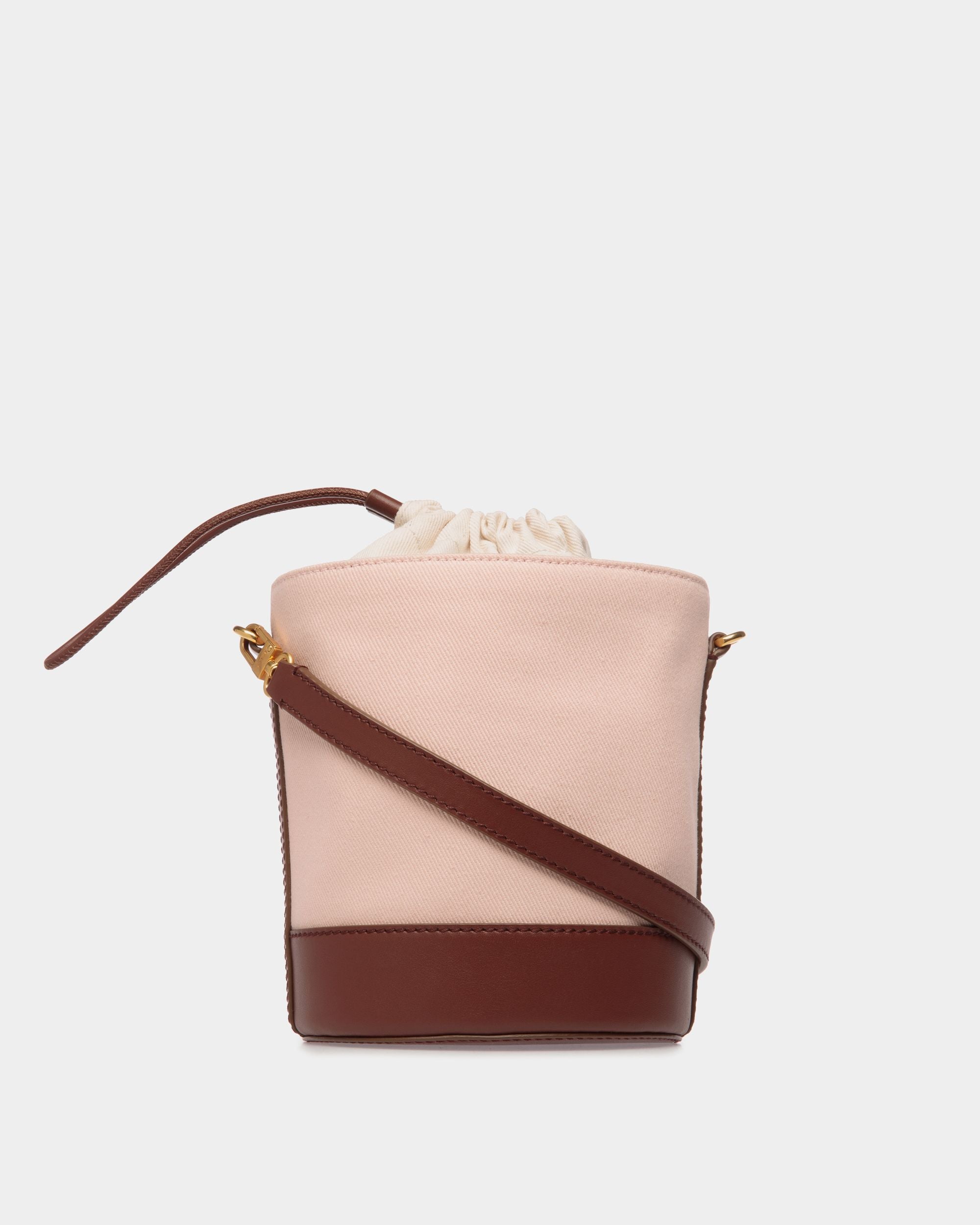 Bar Mini-Beuteltasche Aus Canvas Und Leder In Dusty Petal Und Braun - Damen - Bally - 02