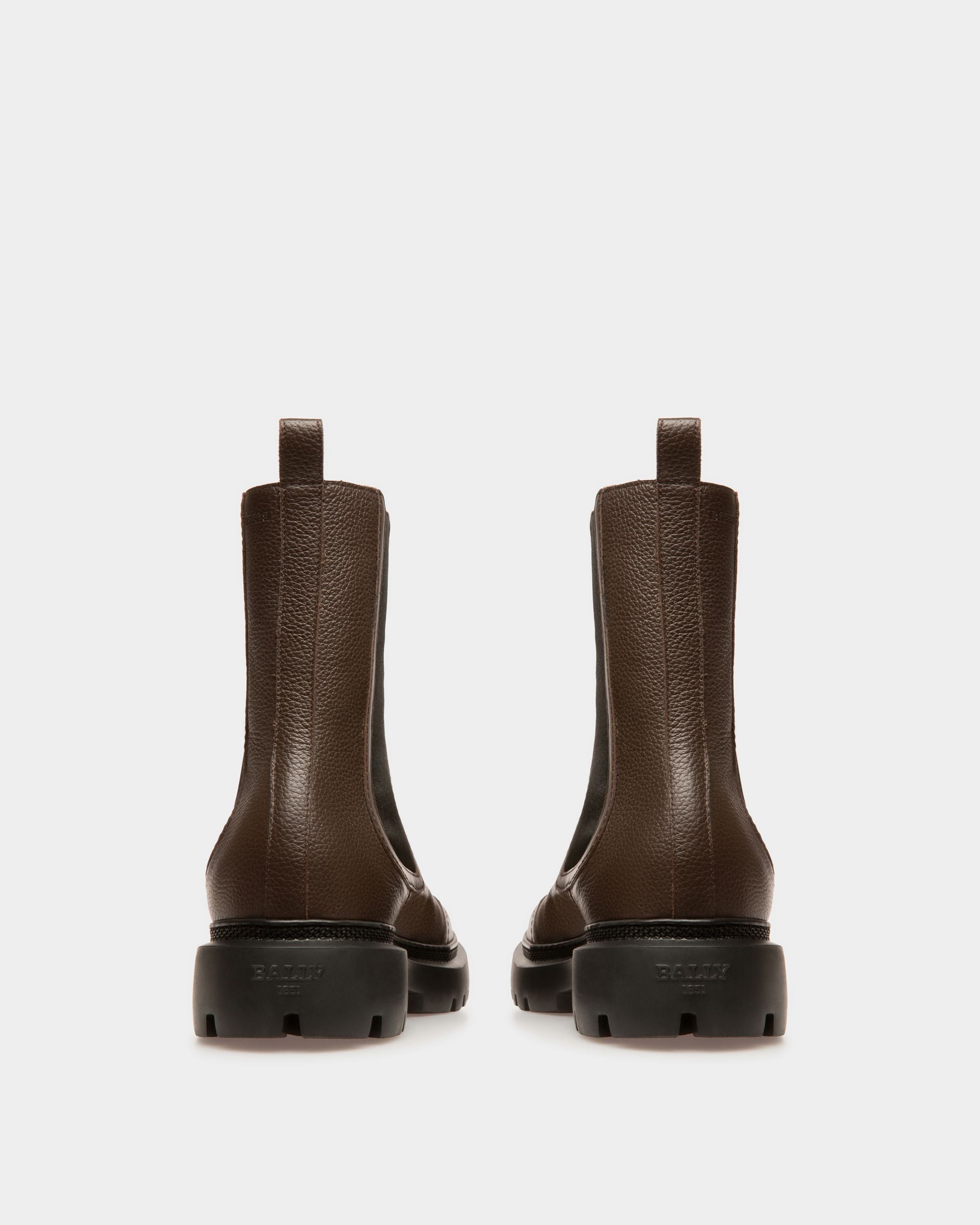 Ginny Flat Stiefel Aus Braunem Leder - Damen - Bally - 04