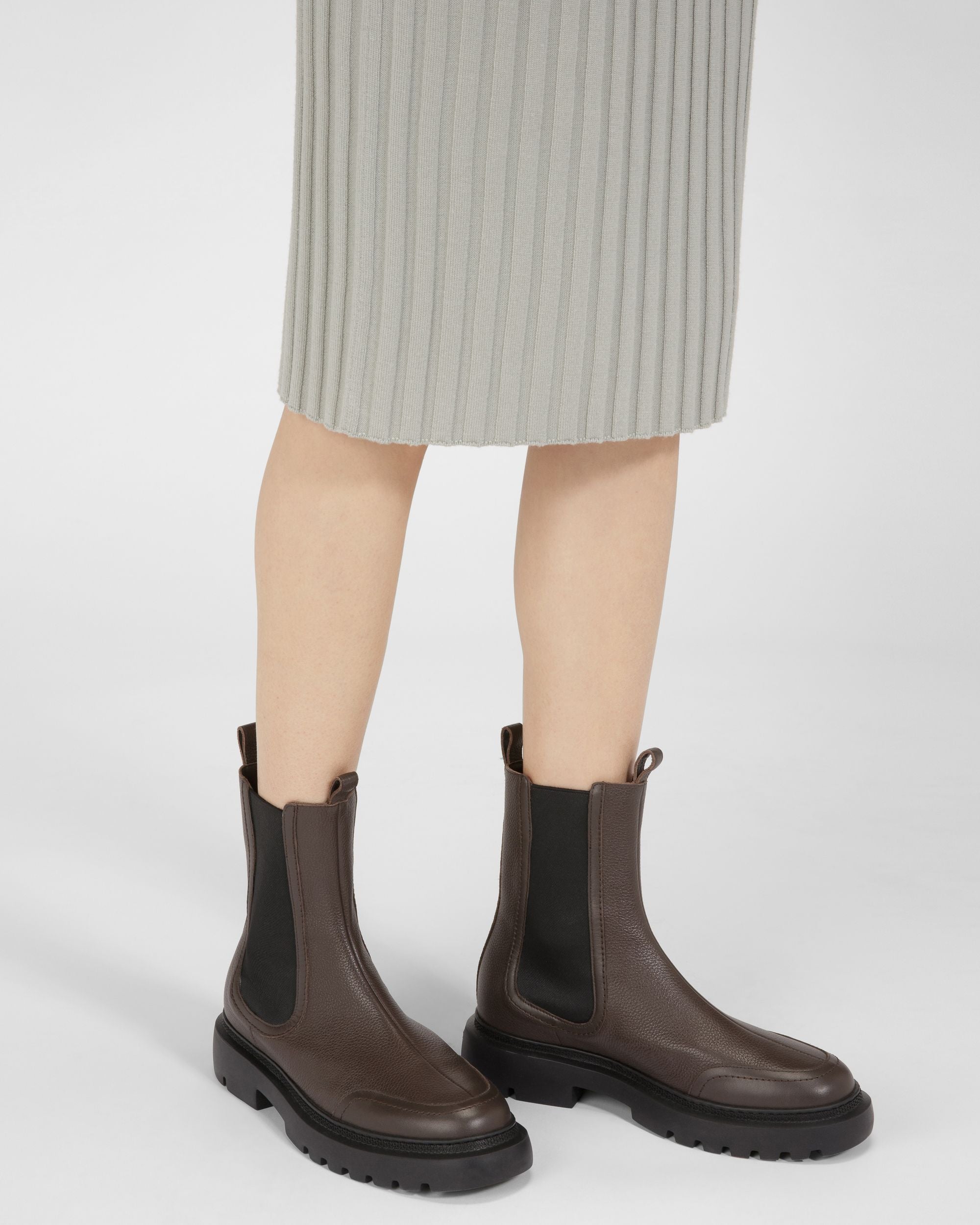 Ginny Flat Stiefel Aus Braunem Leder - Damen - Bally - 07