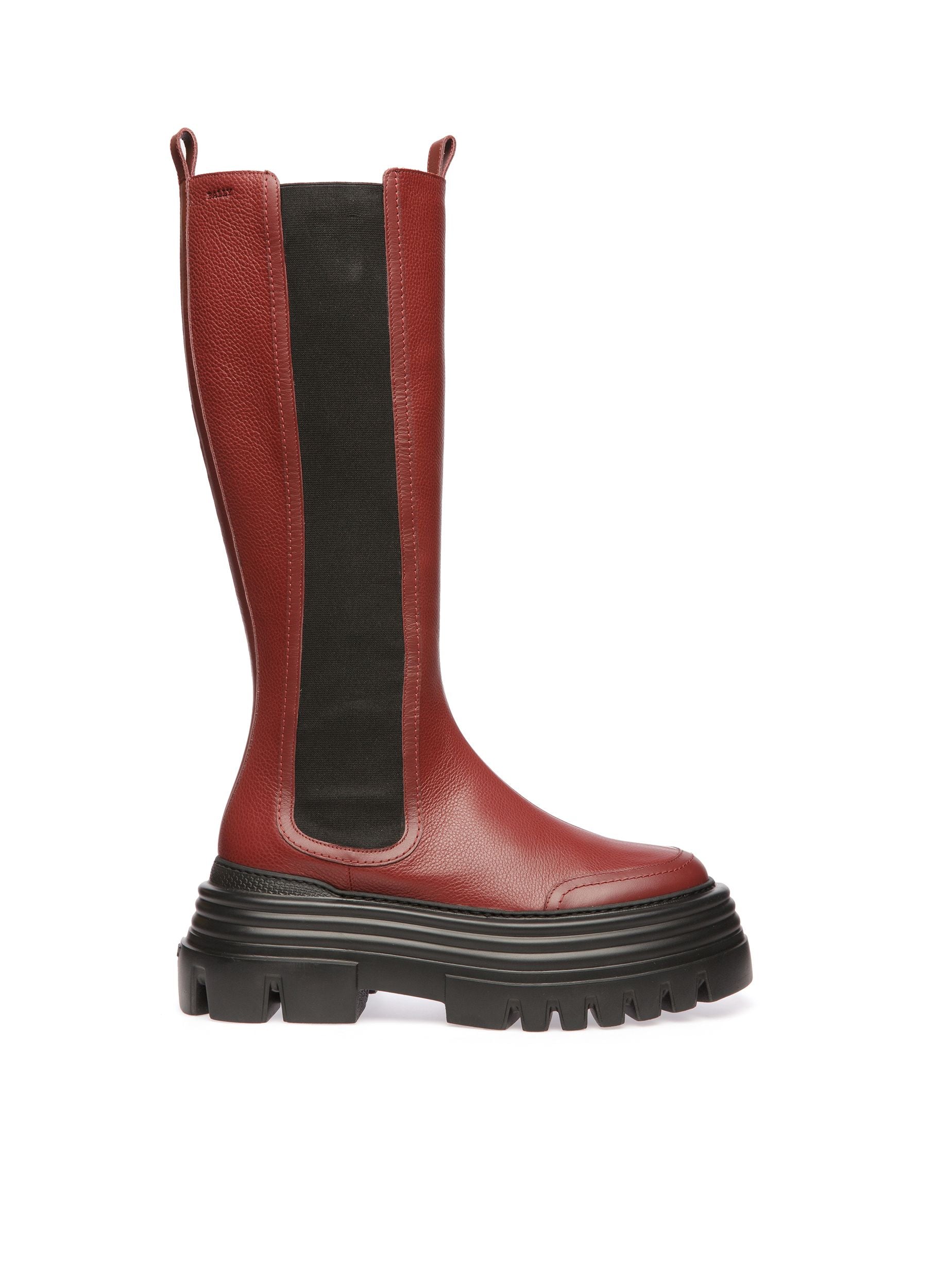 Galeen Langschaftstiefel Aus Leder In Heritage Rot - Damen - Bally - 02