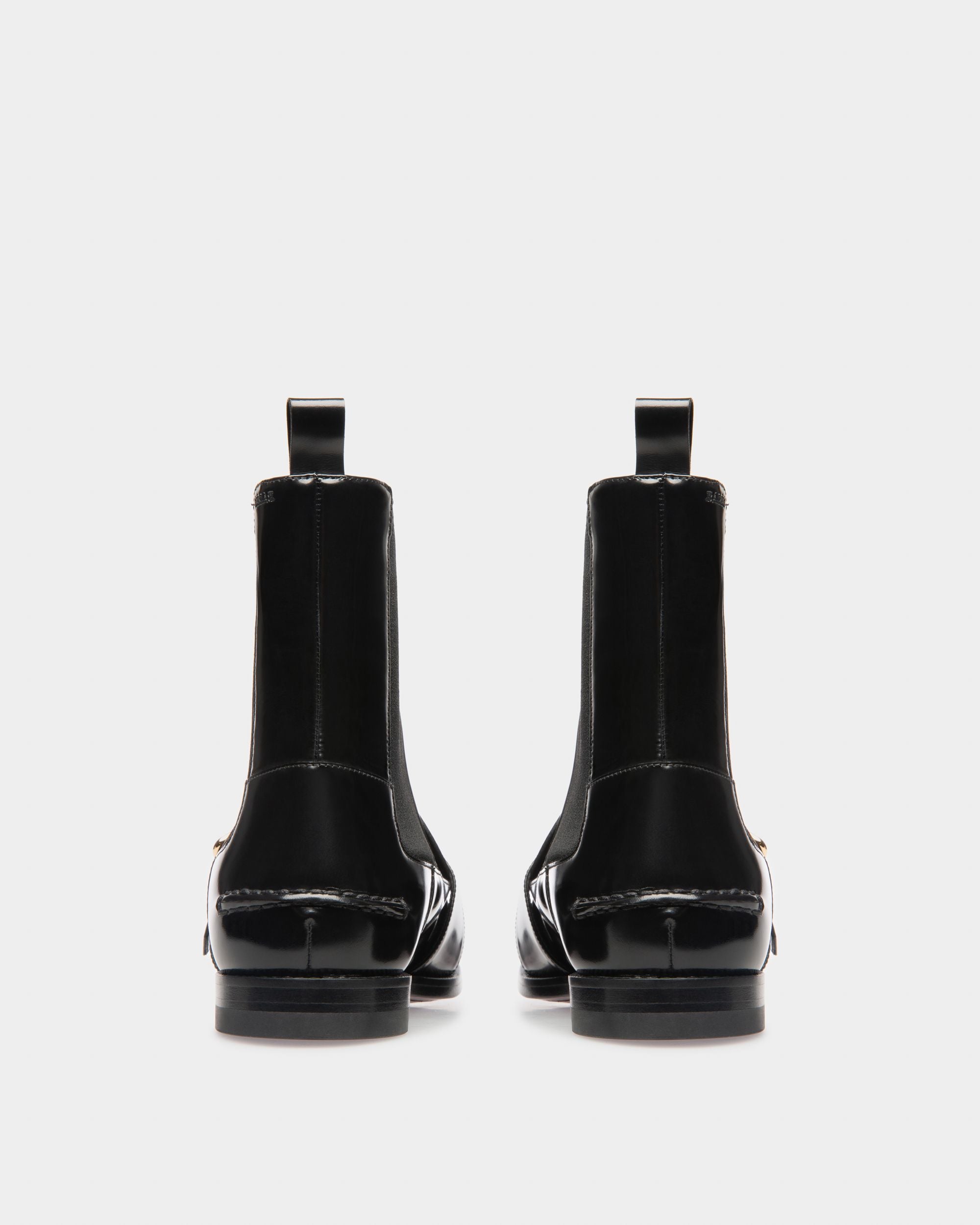 Clorine Stiefelette Aus Schwarzem Leder Und Stretch - Damen - Bally - 03