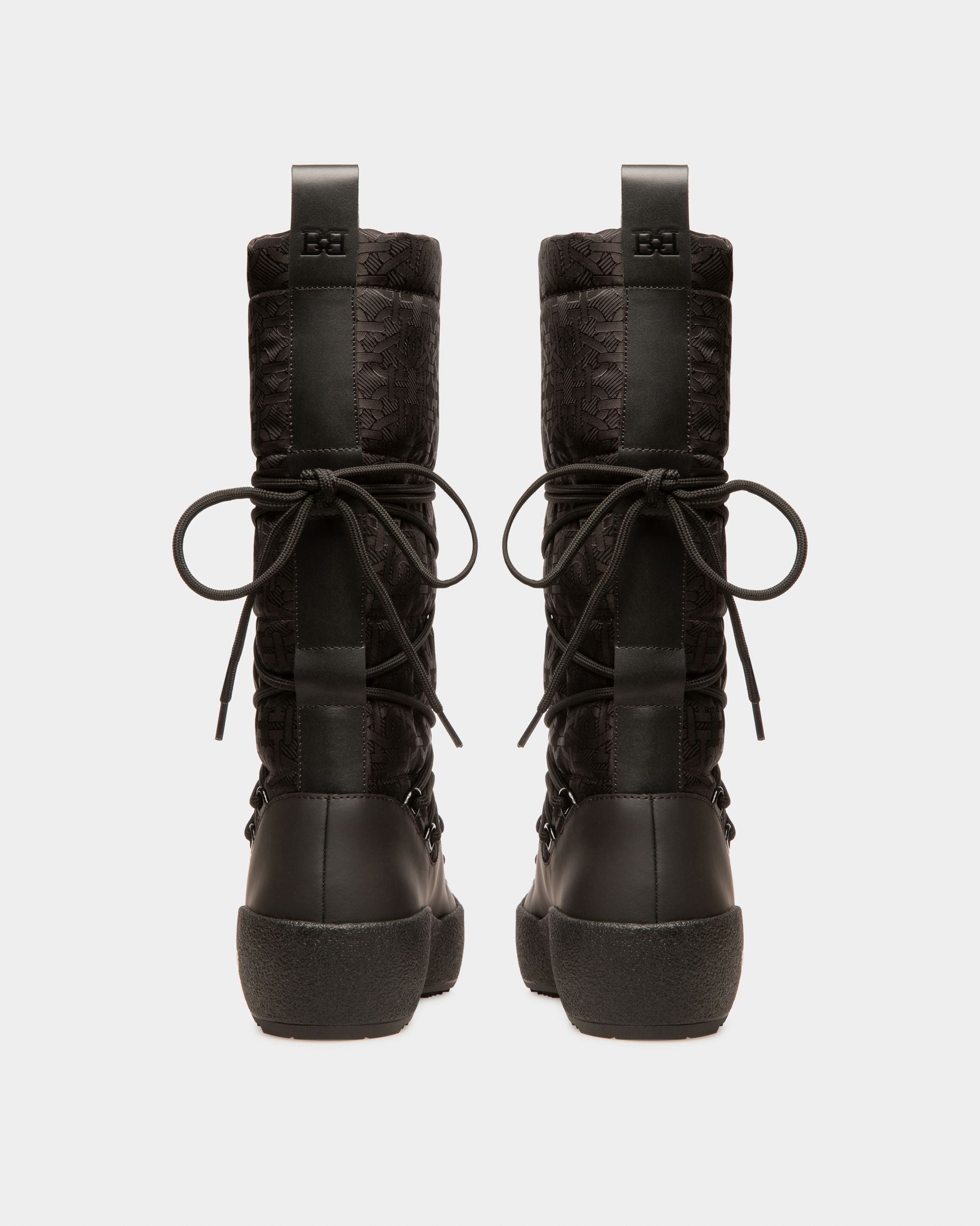 Cathye Stiefel Aus Recyceltem Nylon Und Leder In Schwarz - Damen - Bally - 03