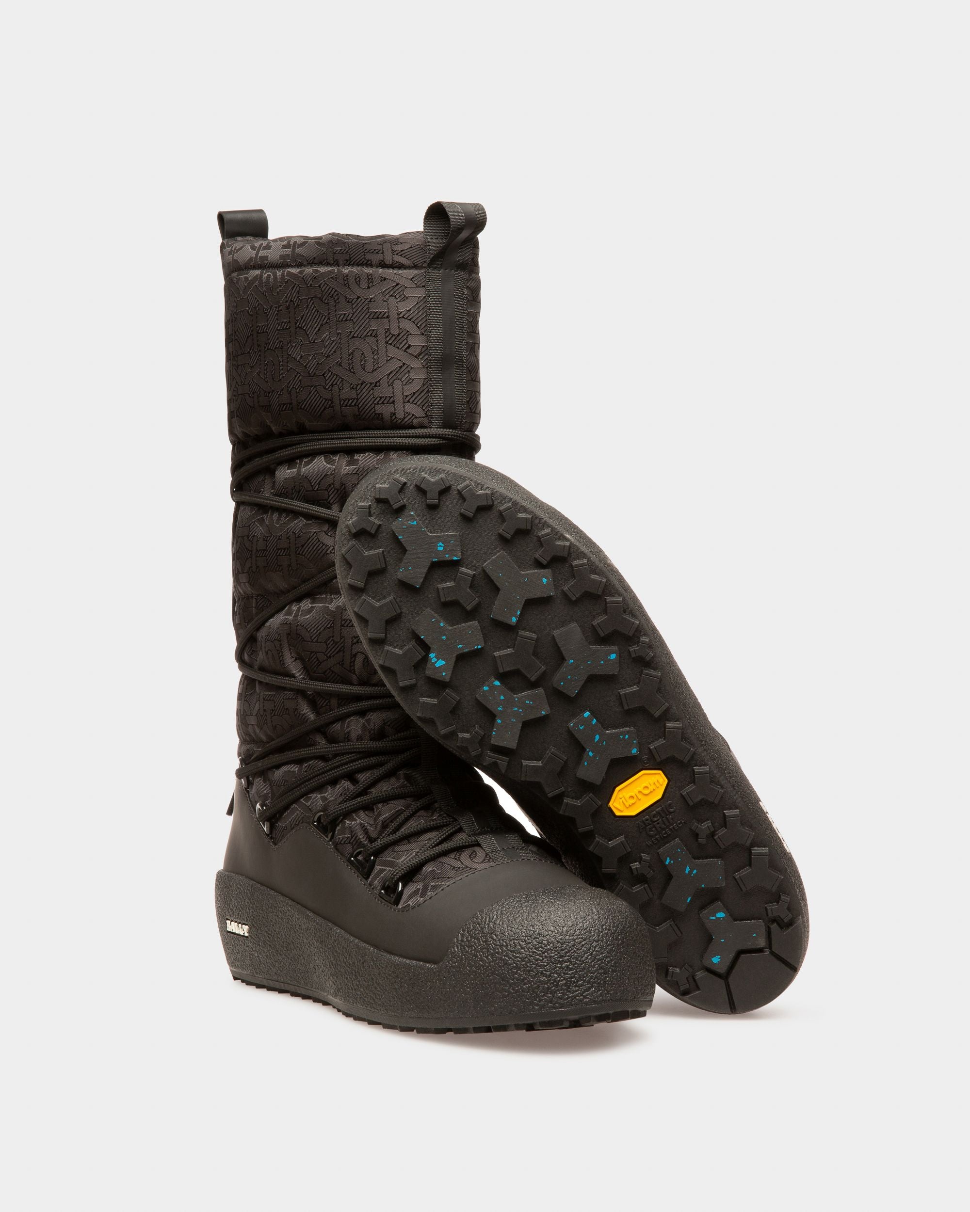 Cathye Stiefel Aus Recyceltem Nylon Und Leder In Schwarz - Damen - Bally - 04