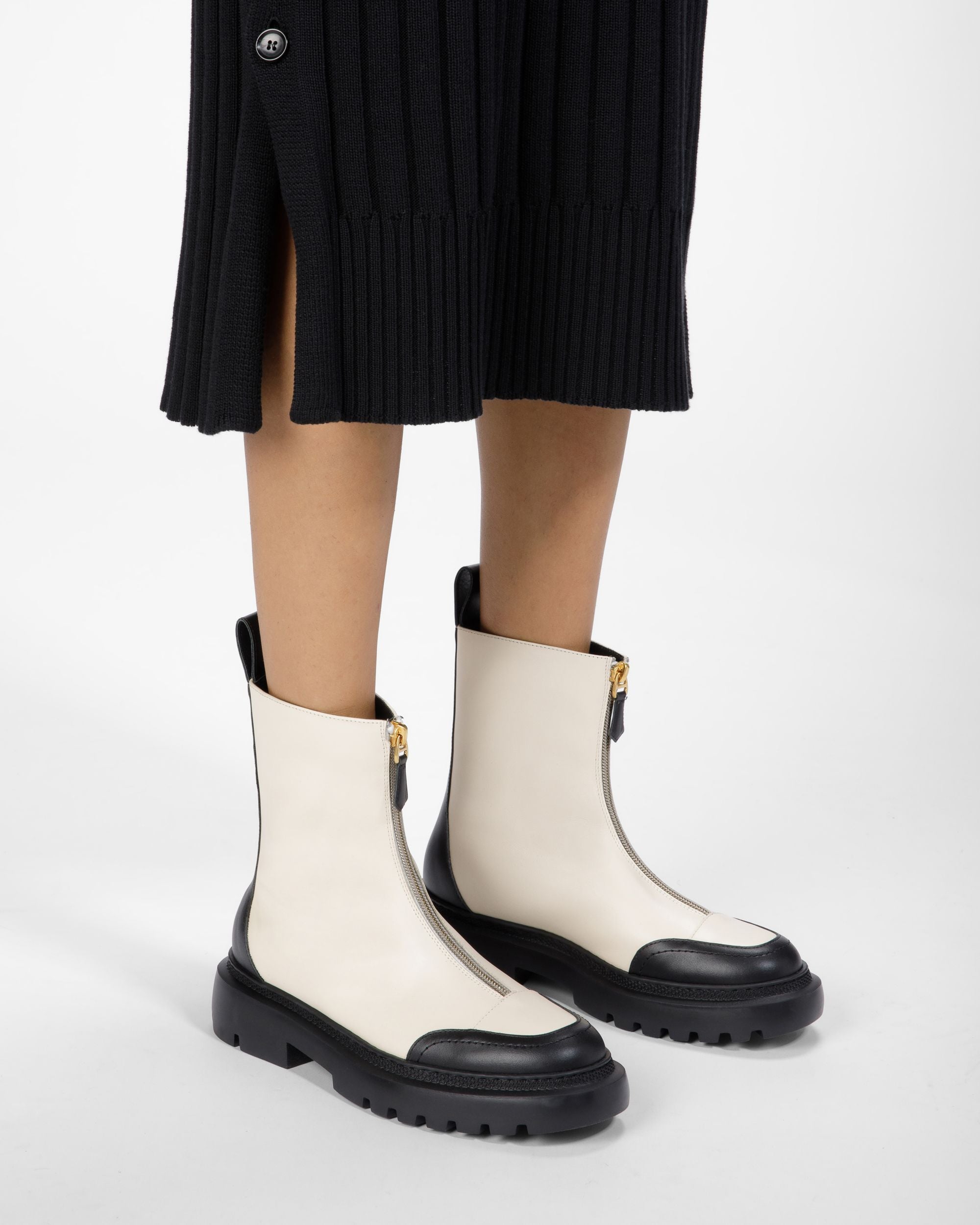 Giuli Lederstiefelette In Knochen - Damen - Bally - 03
