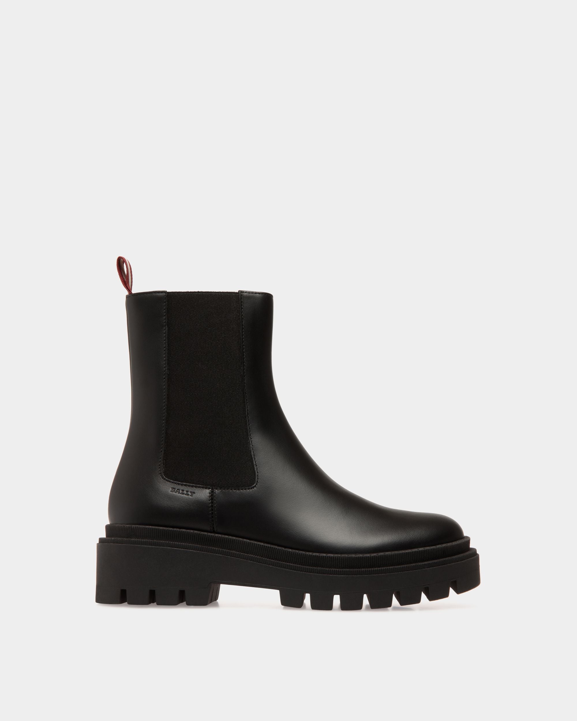 Booties In Black Leather - Damen - Bally - 01