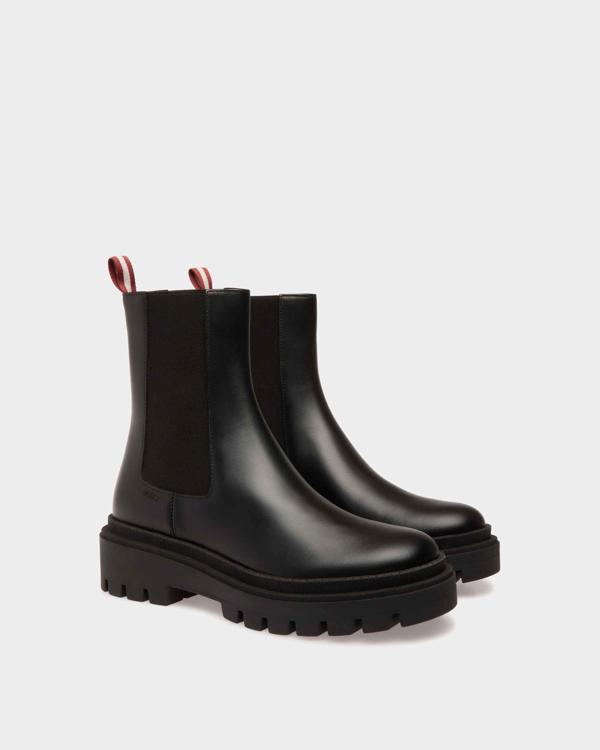 Booties In Black Leather - Damen - Bally - 02