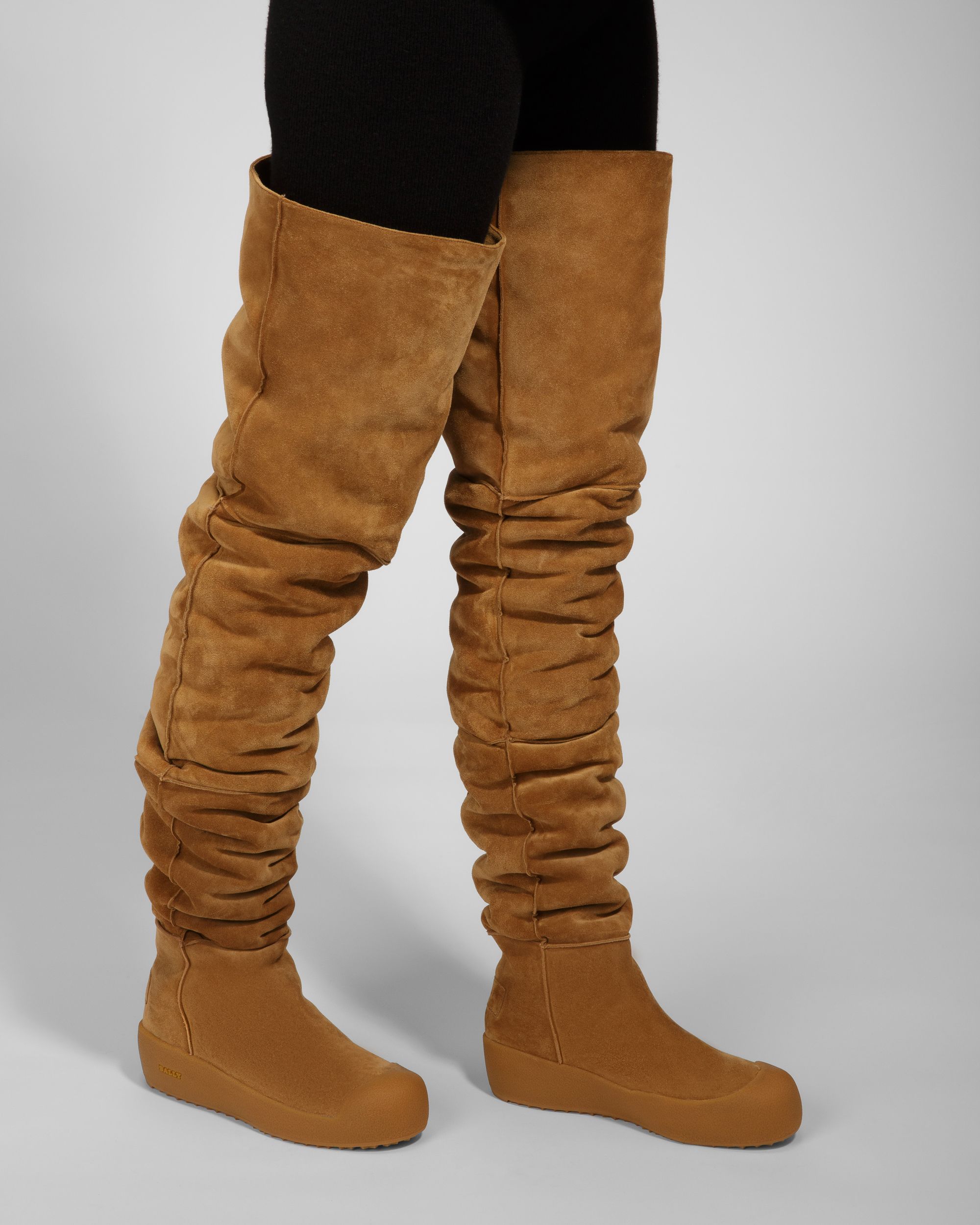 Cortina Leder-Langschaftstiefel In Camel - Damen - Bally - 03