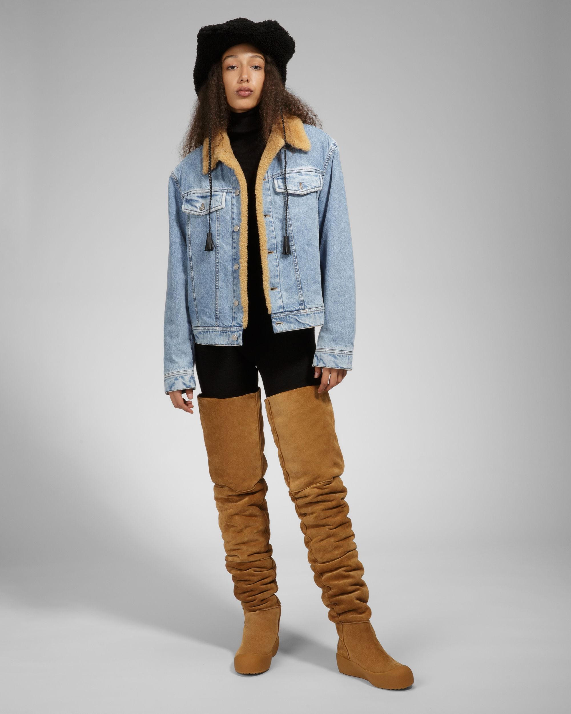 Cortina Leder-Langschaftstiefel In Camel - Damen - Bally - 07