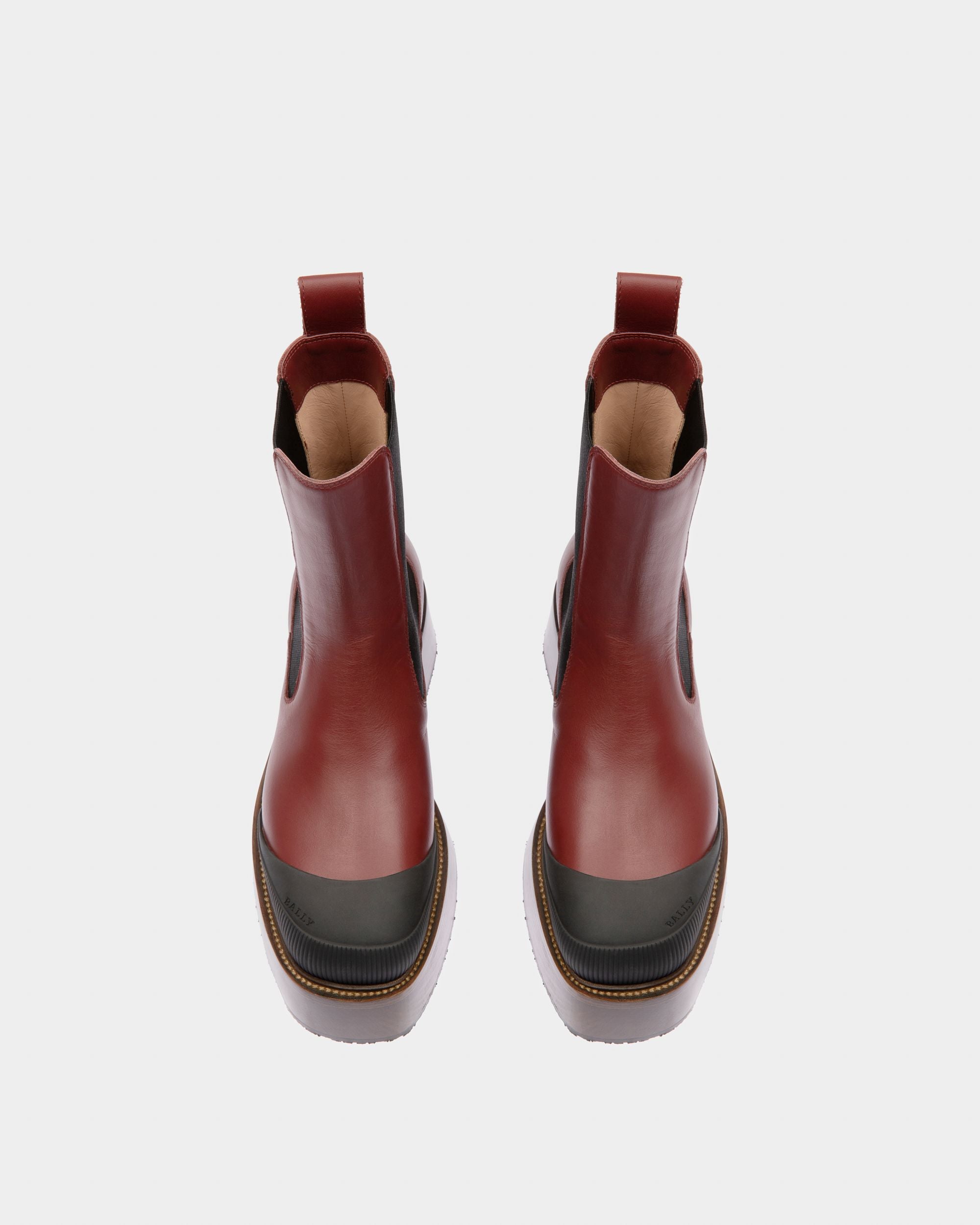 Ilene Stiefletten Aus Traditionsrotem Leder - Damen - Bally - 02