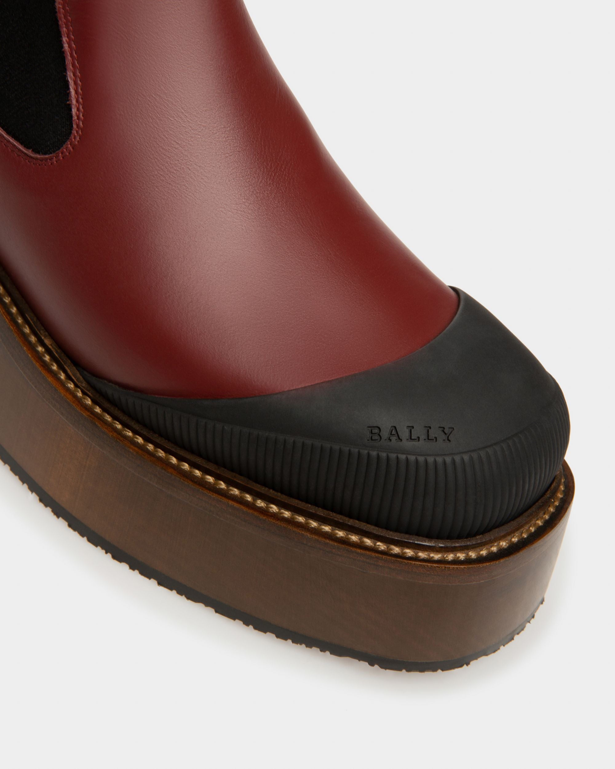 Ilene Stiefletten Aus Traditionsrotem Leder - Damen - Bally - 06