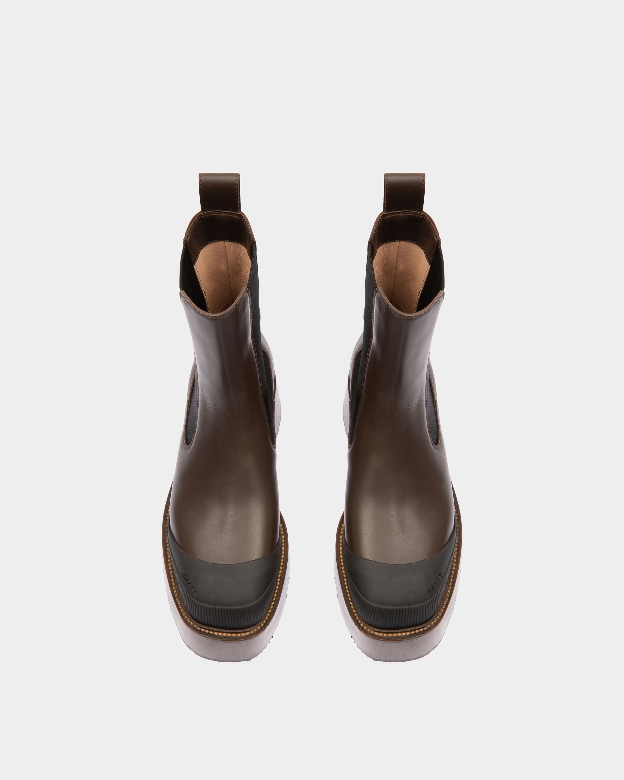 Ilene Stiefletten Aus Ebenholzbraunem Leder - Damen - Bally - 02