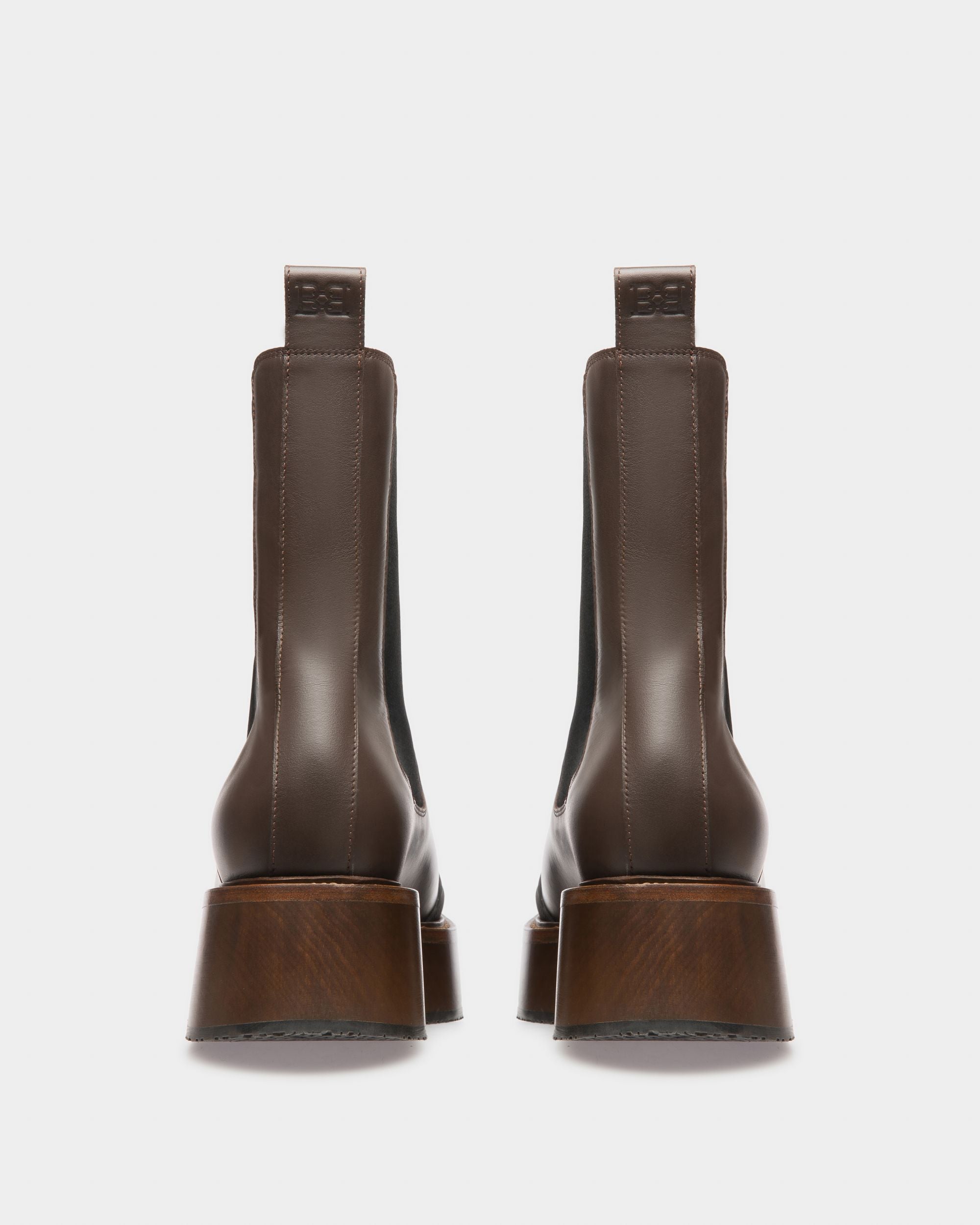 Ilene Stiefletten Aus Ebenholzbraunem Leder - Damen - Bally - 04