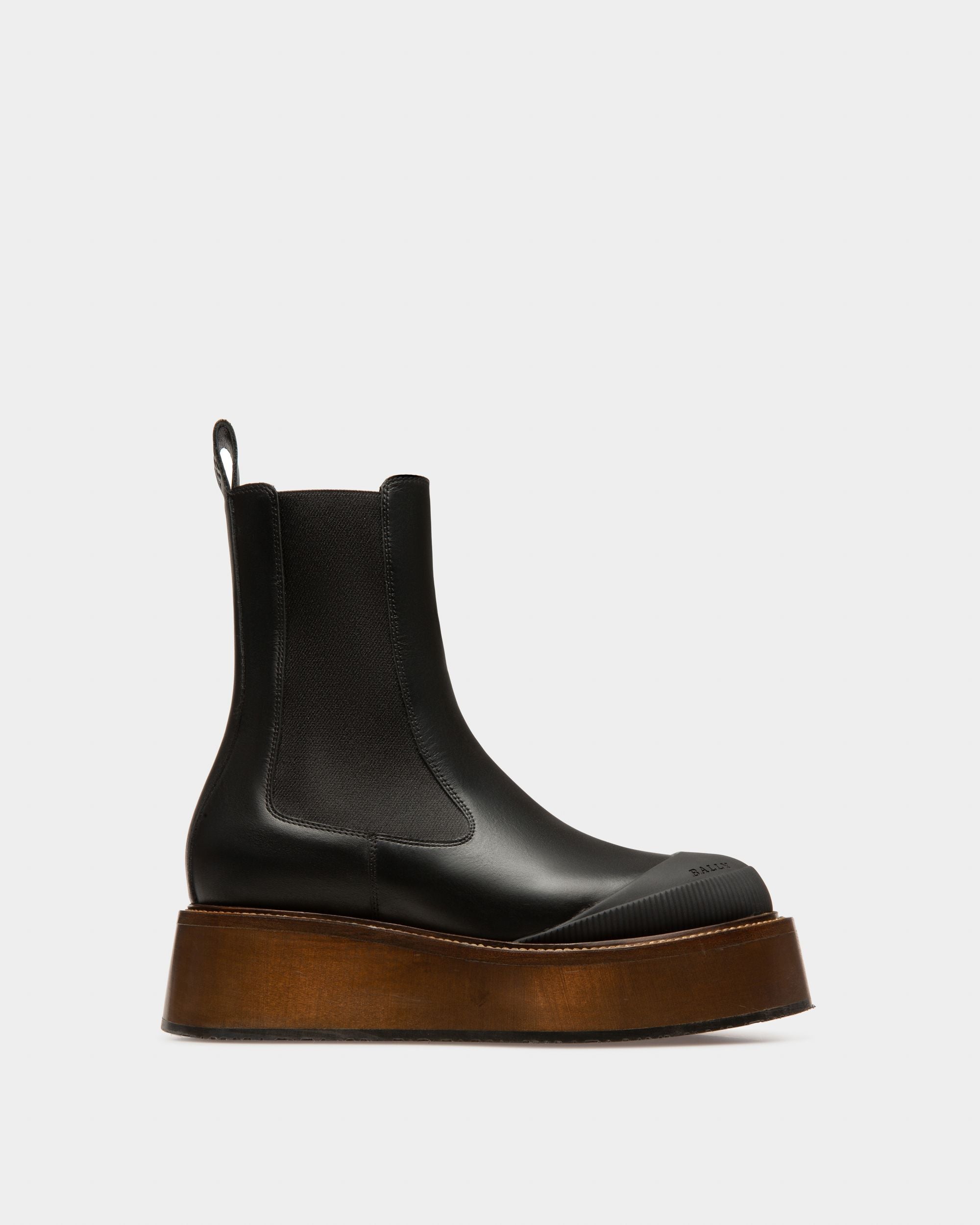 Ilene Stiefelette Aus Schwarzem Leder - Damen - Bally - 01