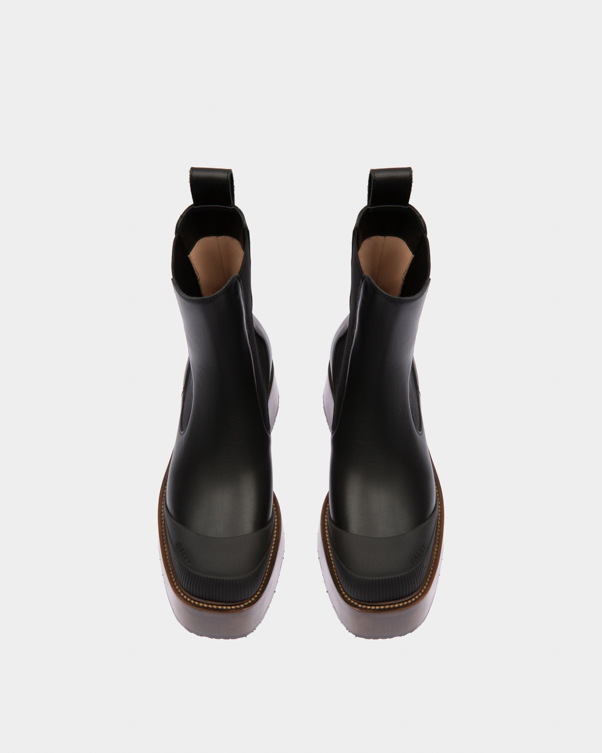 Ilene Stiefelette Aus Schwarzem Leder - Damen - Bally - 02