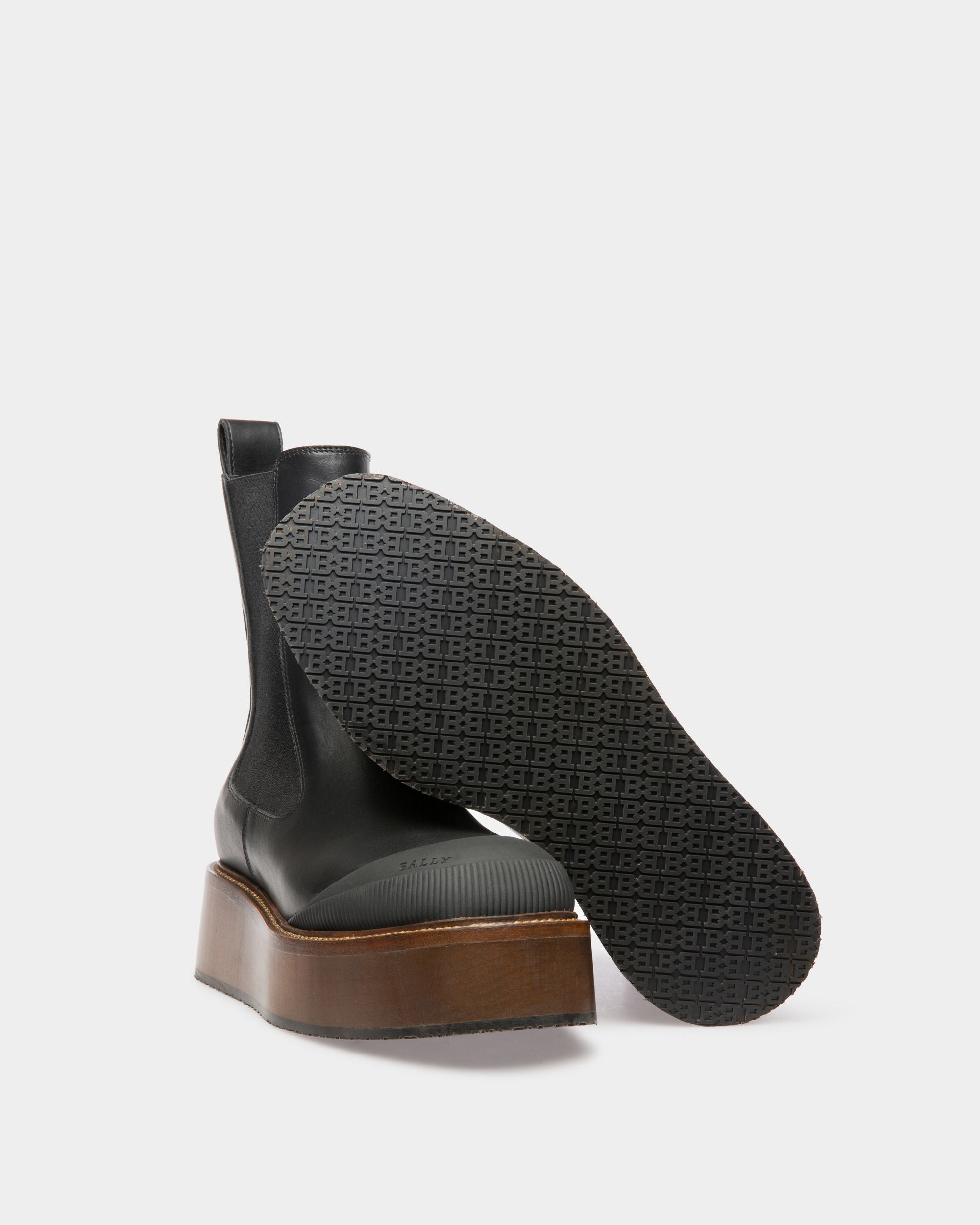Ilene Stiefelette Aus Schwarzem Leder - Damen - Bally - 04