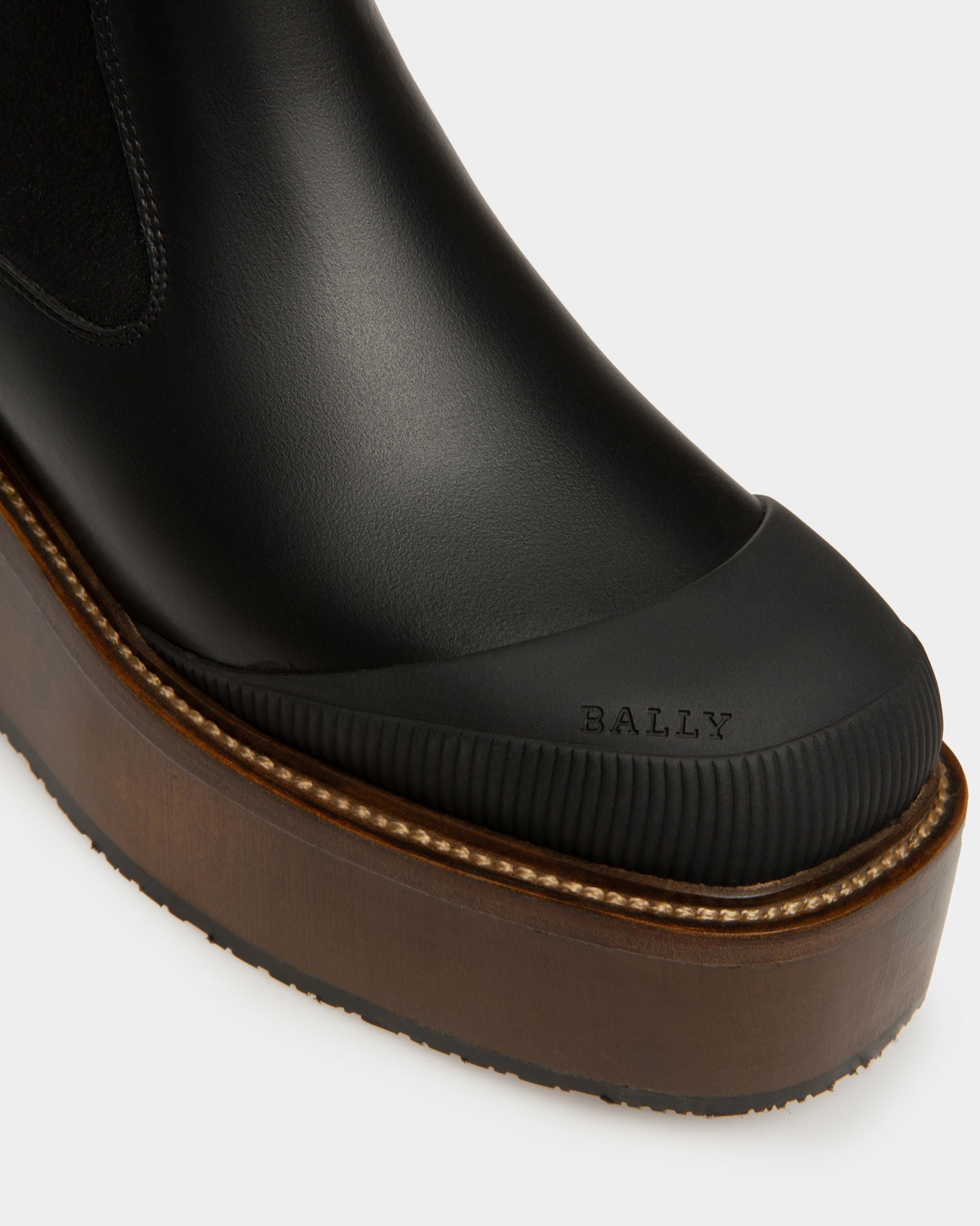 Ilene Stiefelette Aus Schwarzem Leder - Damen - Bally - 05