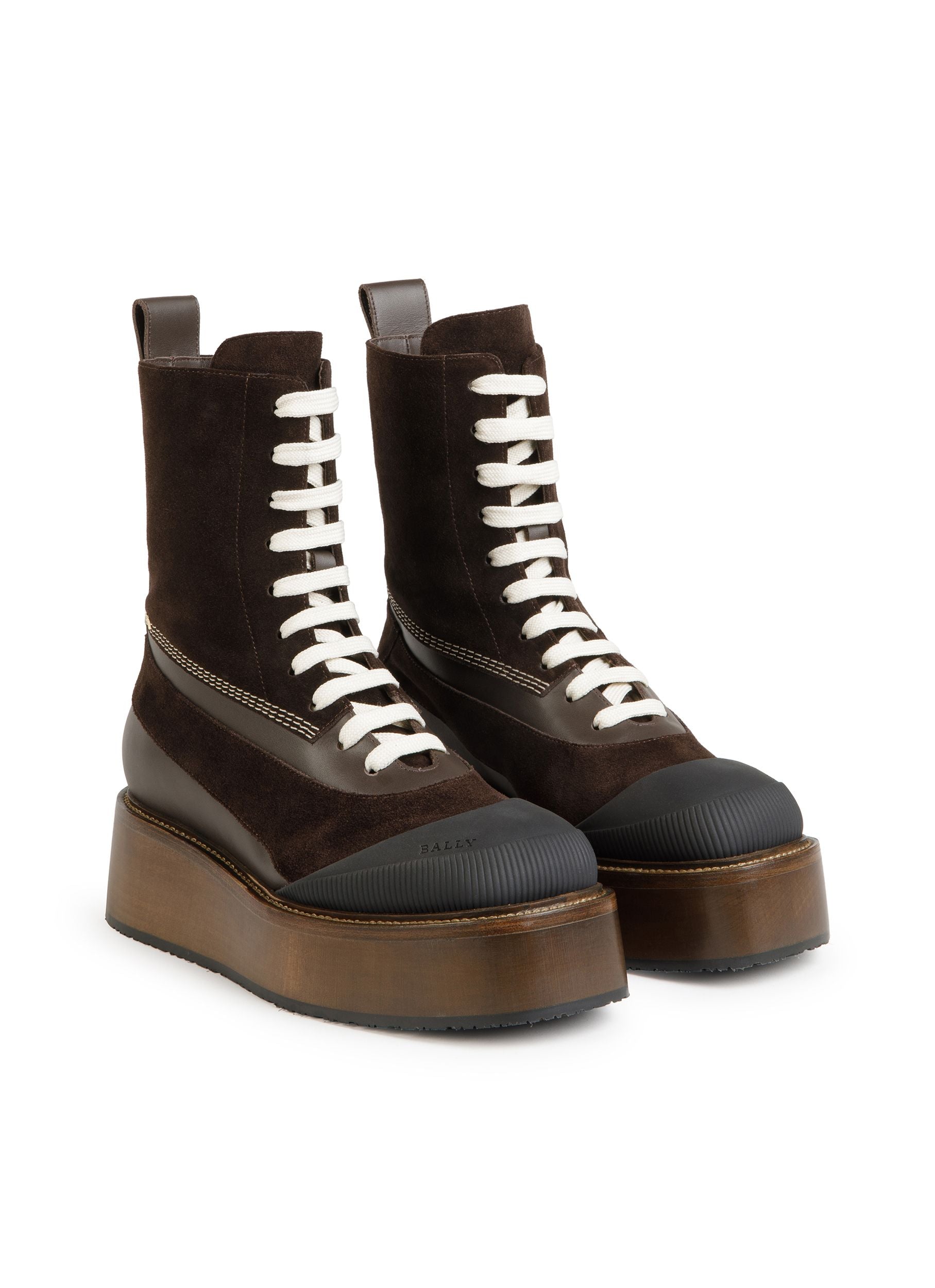 Ilory Stiefelette Aus Dunkelbraunem Leder - Damen - Bally - 01