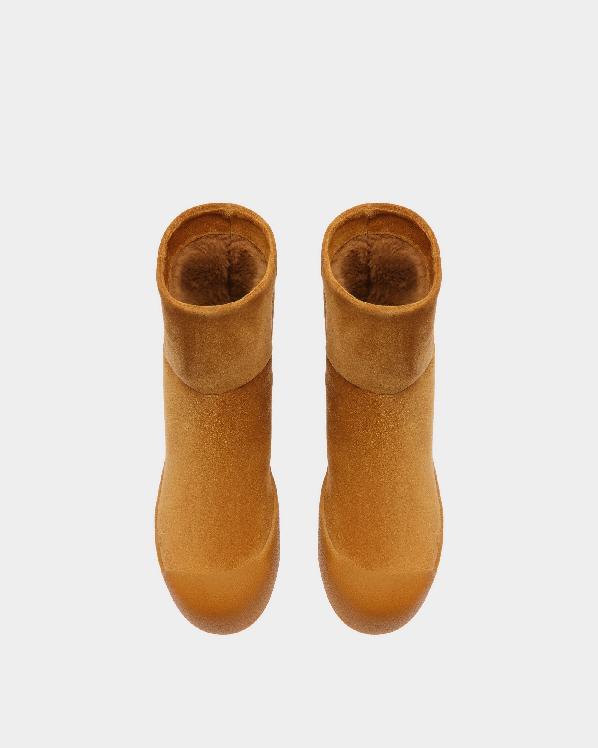 Stiefeletten Aus Veloursleder In Camel Aus Der Curling Kollektion - Damen - Bally - 02