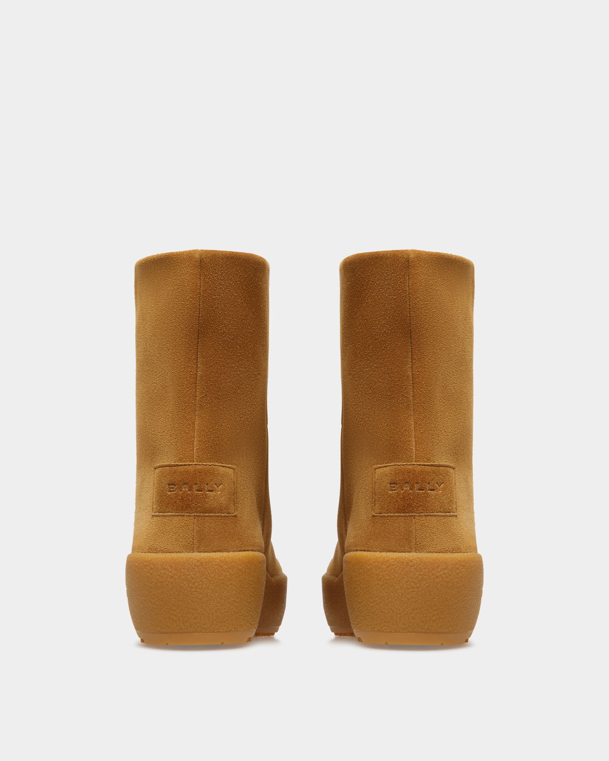 Stiefeletten Aus Veloursleder In Camel Aus Der Curling Kollektion - Damen - Bally - 03