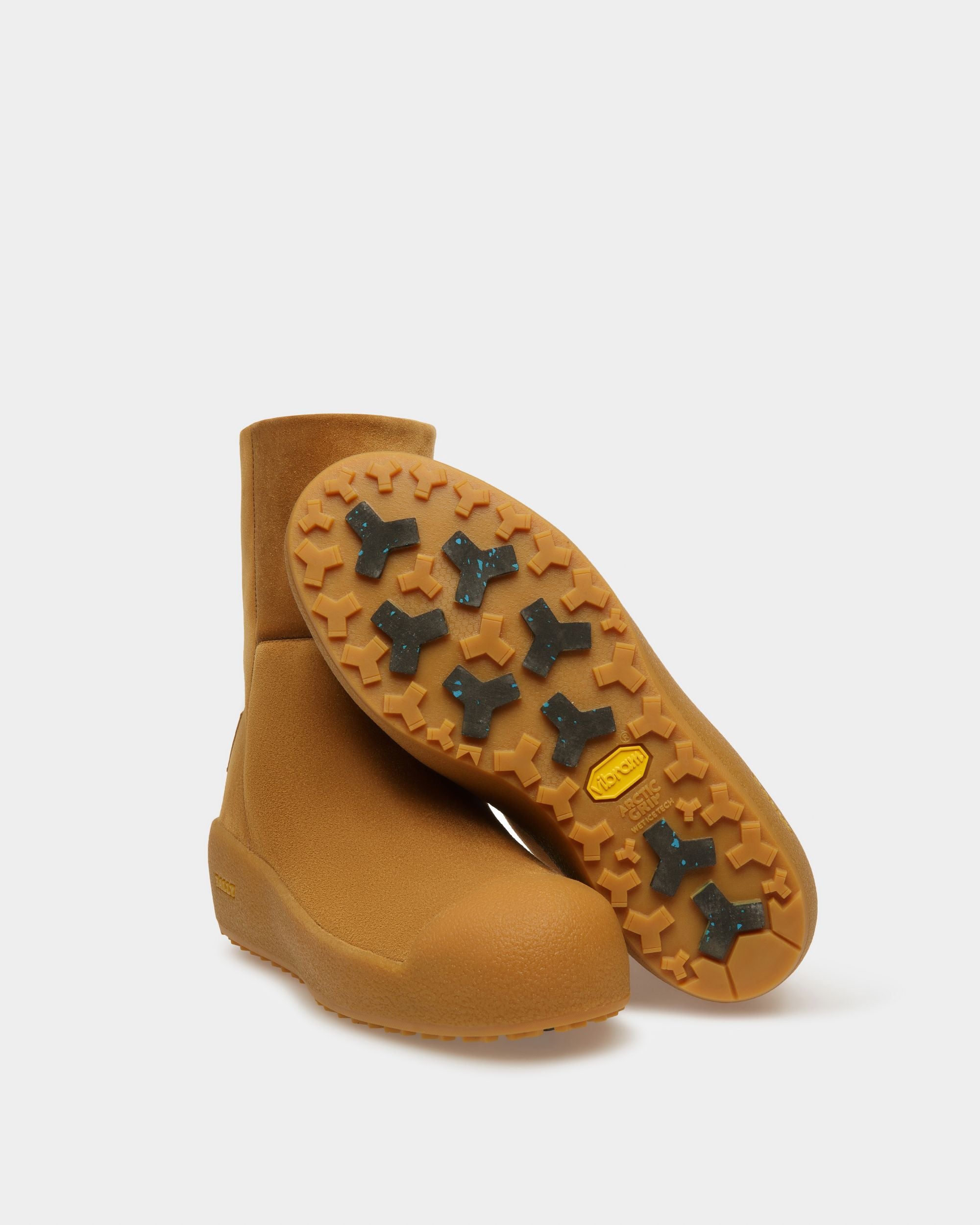 Stiefeletten Aus Veloursleder In Camel Aus Der Curling Kollektion - Damen - Bally - 04