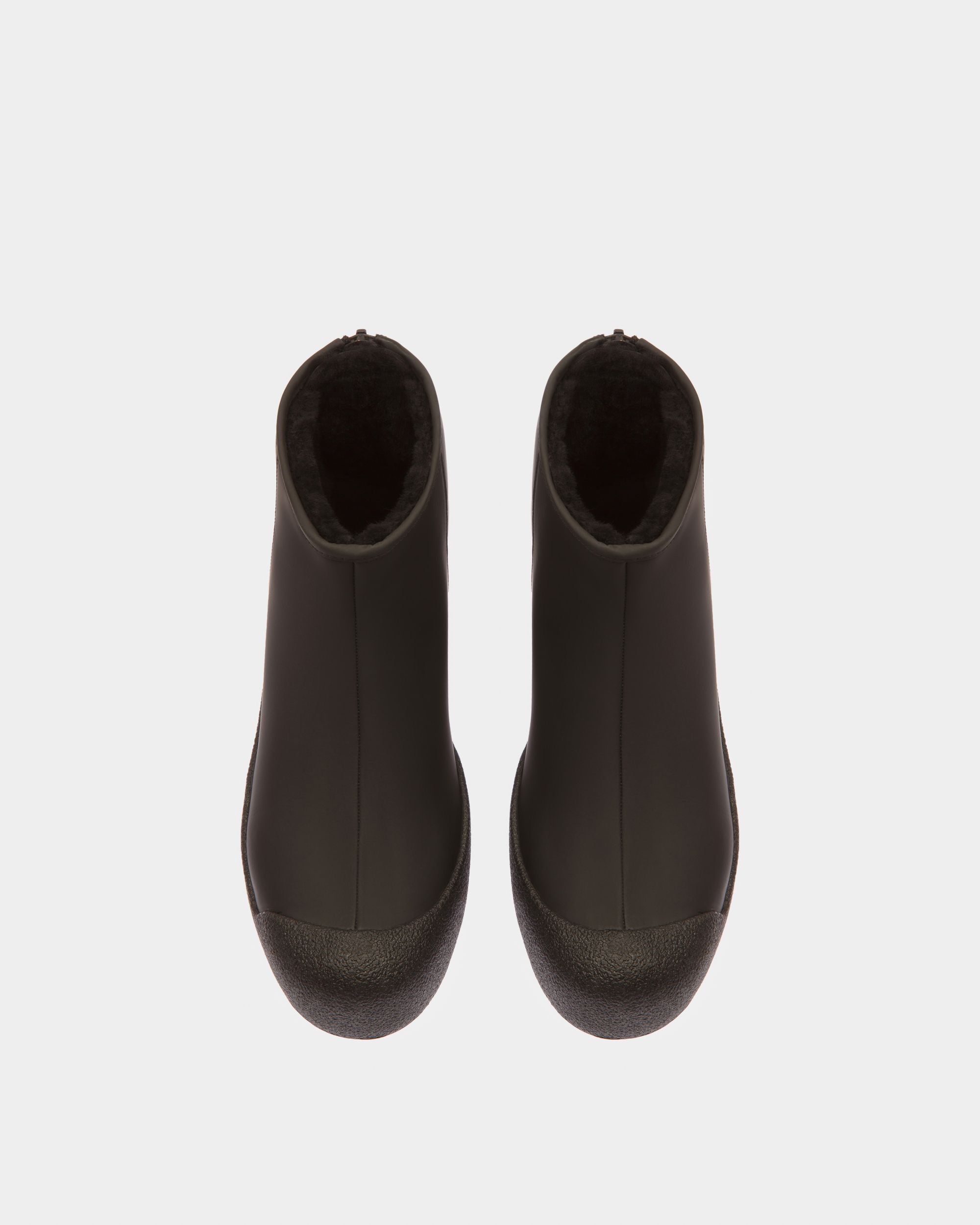Stiefelette Aus Gummiertem Leder In Schwarz Aus Der Curling Kollektion - Damen - Bally - 07