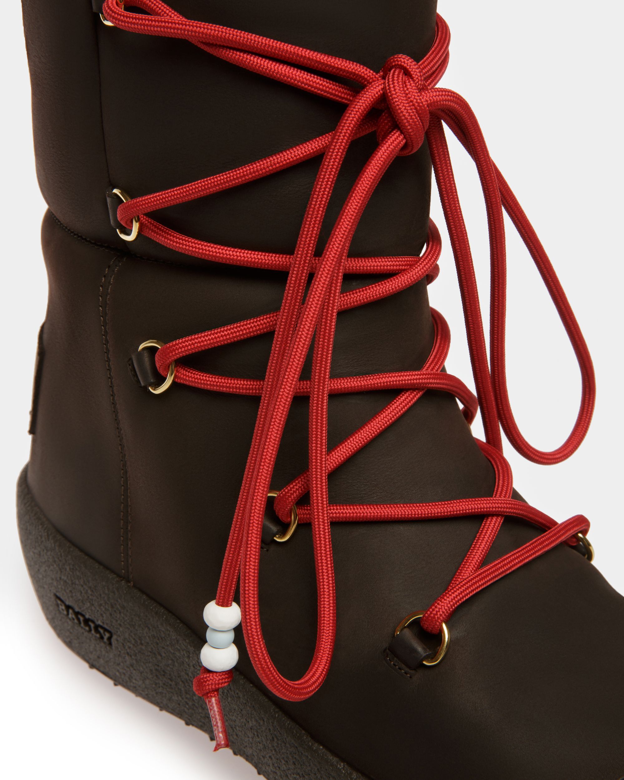 Hohe Stiefel Aus Nubukleder In Ebenholzschwarz Aus Der Curling Kollektion - Damen - Bally - 05