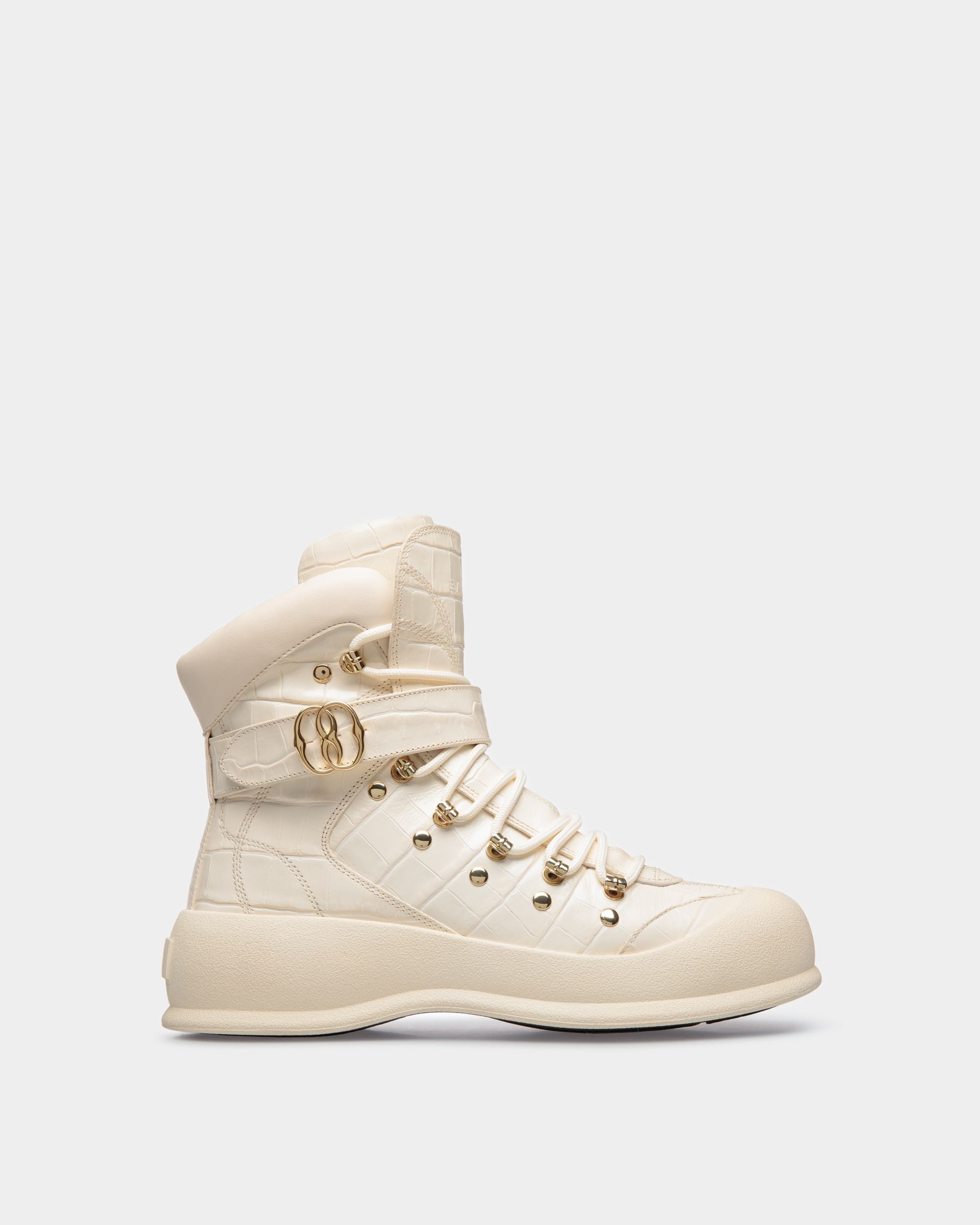 Frei Stiefel Aus Leder In Elfenbein - Damen - Bally - 01